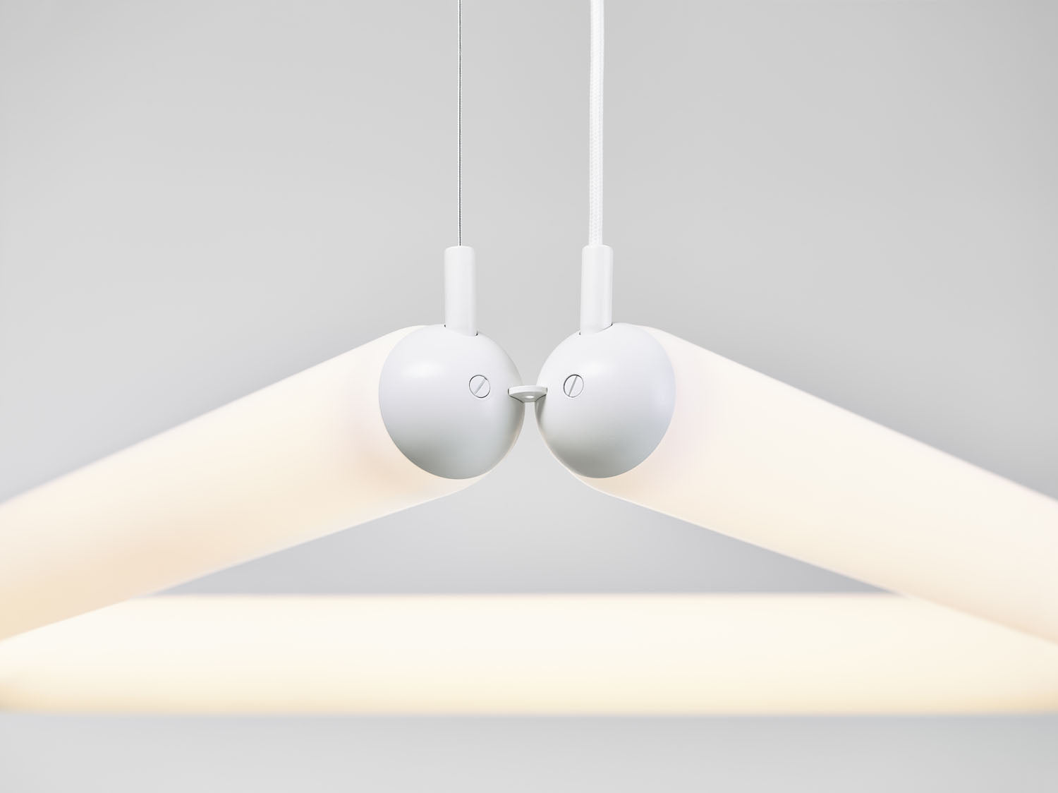 Hanglamp PURO CONTOUR - DRIEHOEK mat glas