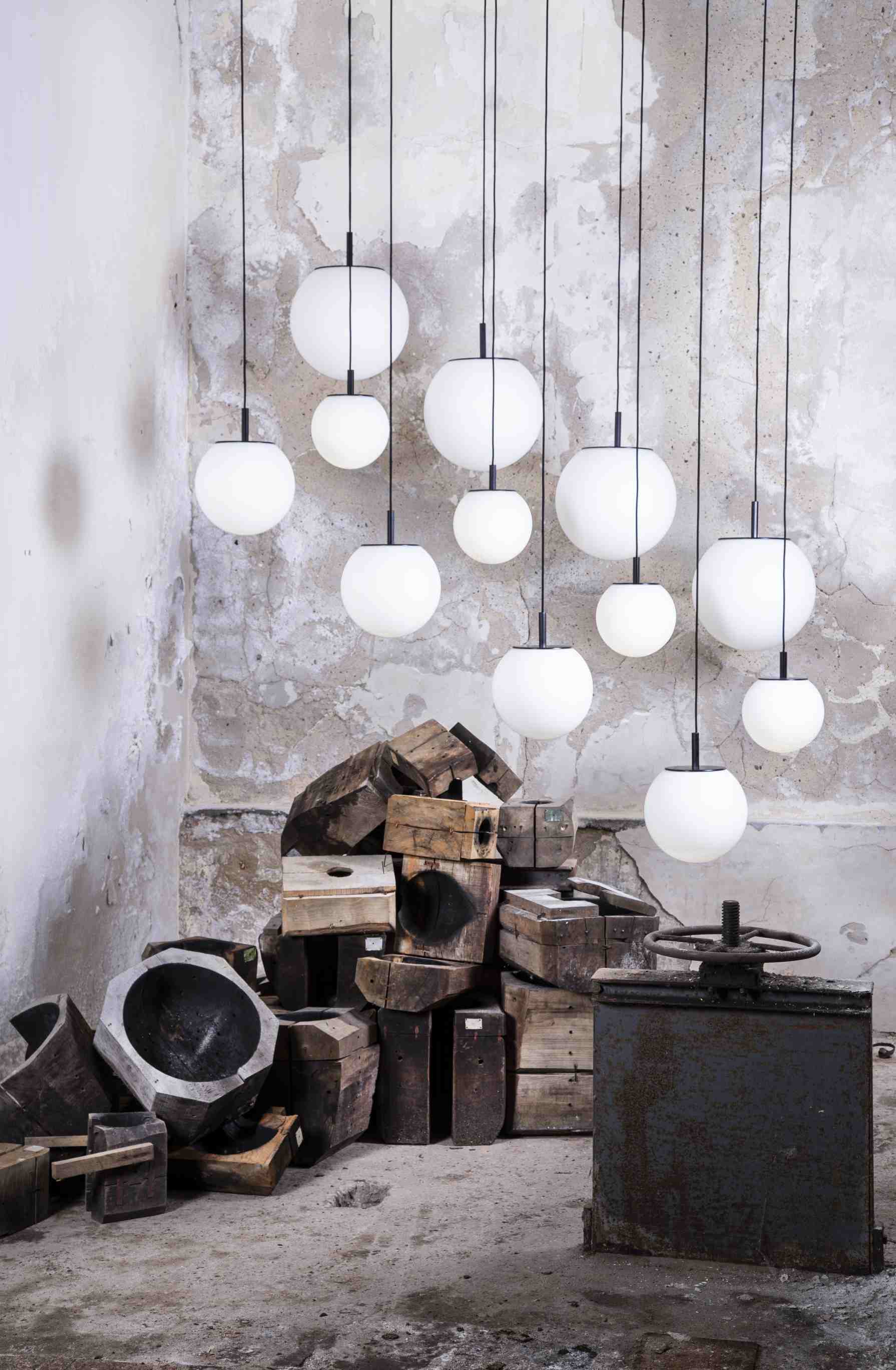 Hängende Lampenkugel mattes Glas