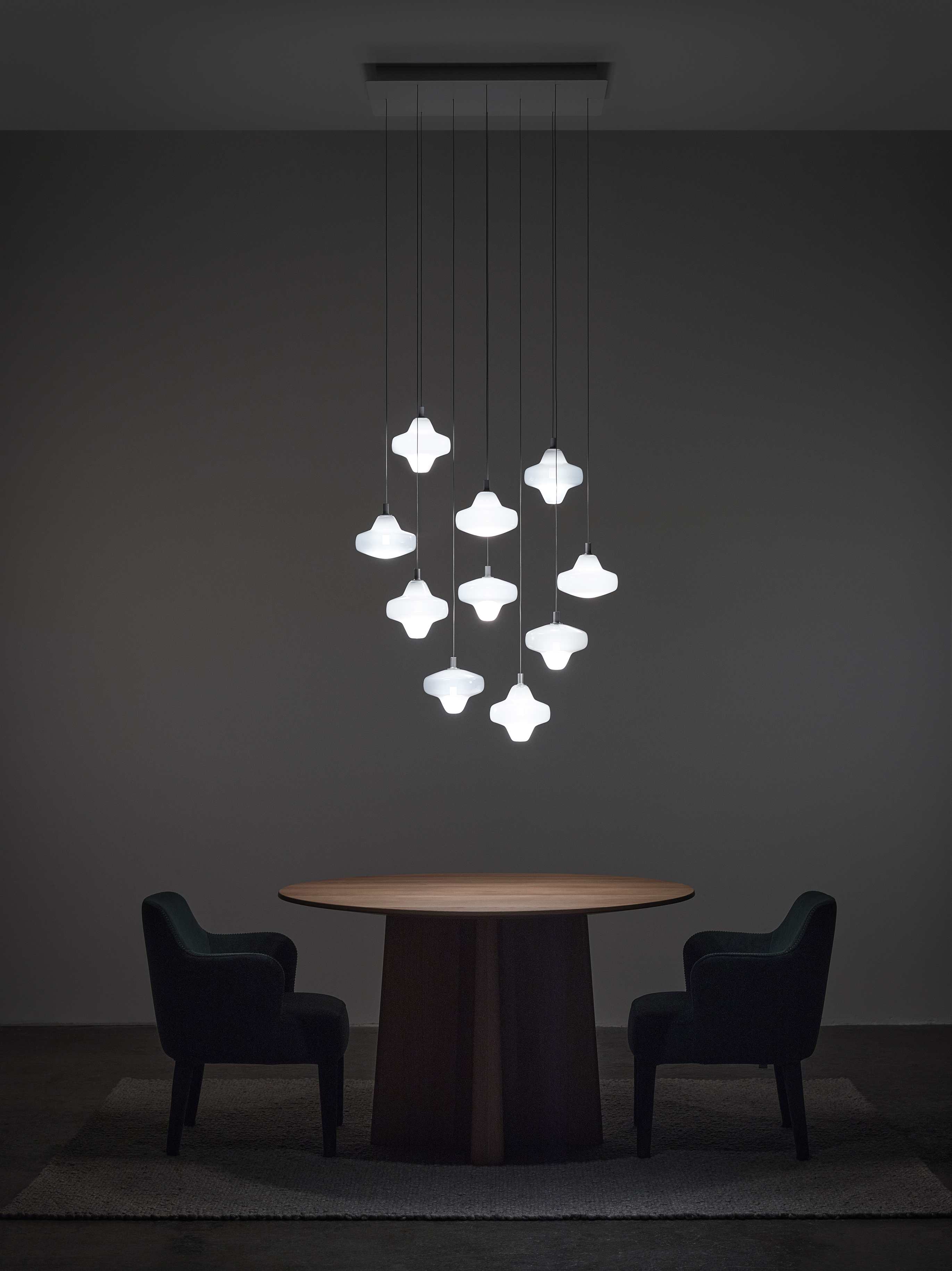 Hanglamp STARCLOUD opblaasbaar glas