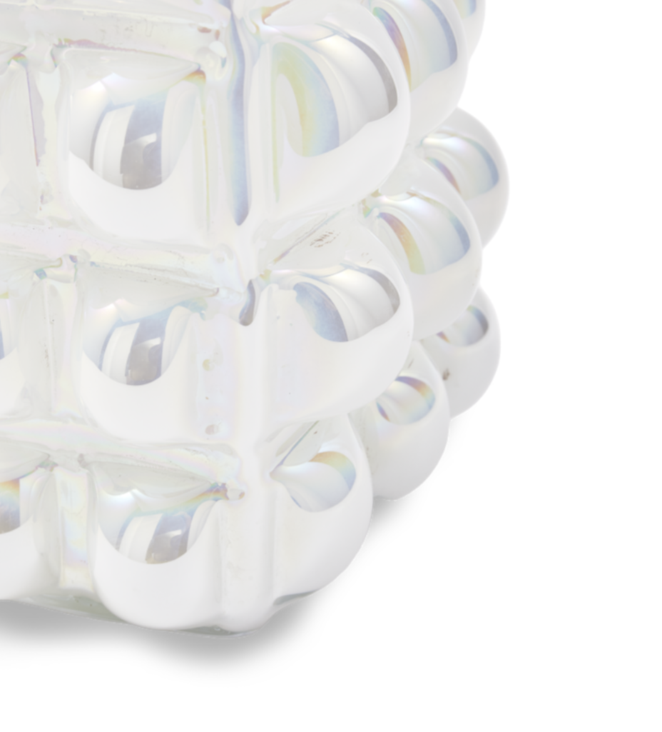 BUBBLE white glossy vase
