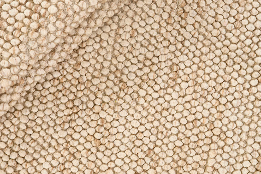 Beige round rug BUBBLES