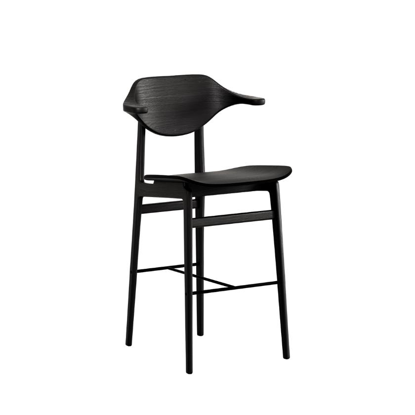 Krzesło barowe BUFALA personalizowane z drewnianą podstawą