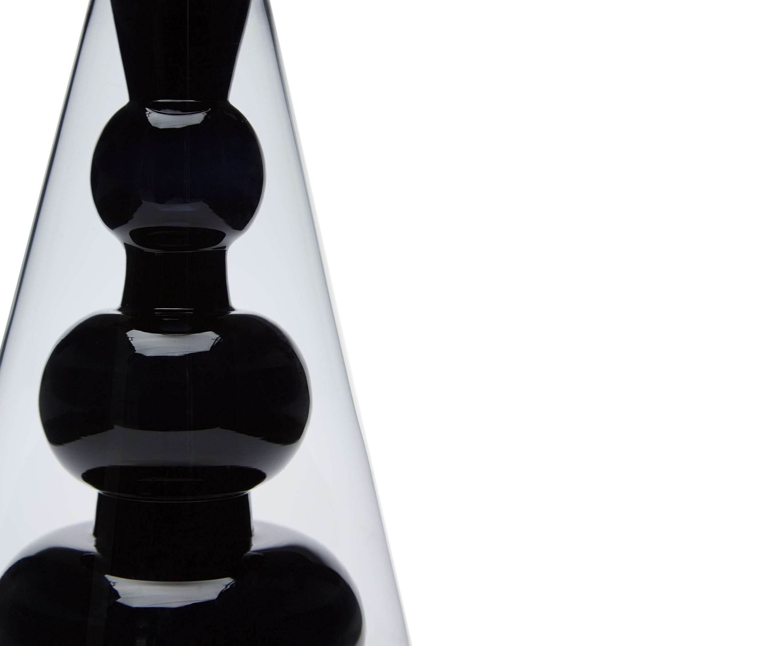 Vase Bump Conone Black Glass