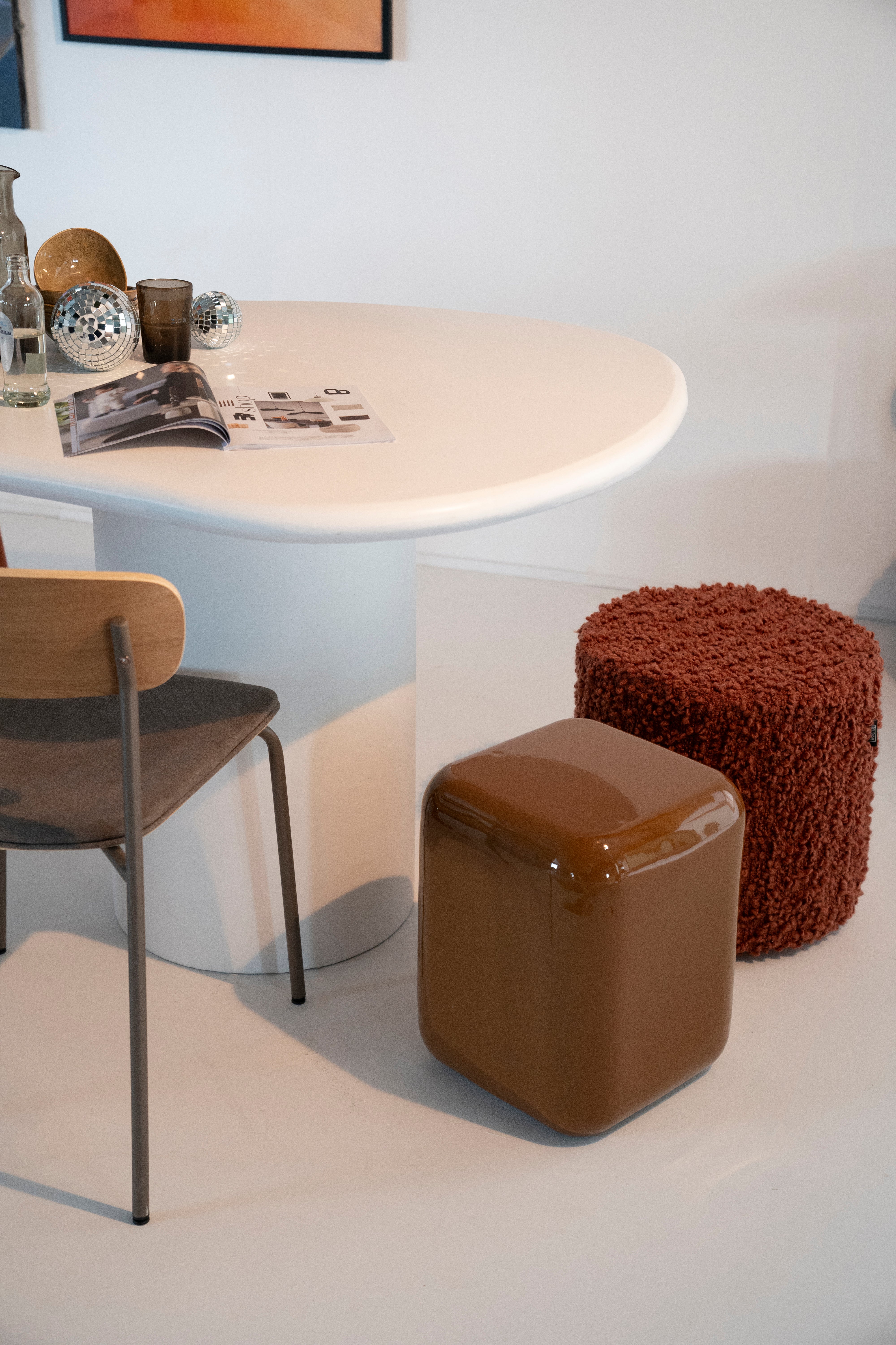 DIXON mosterdkleurige kruk