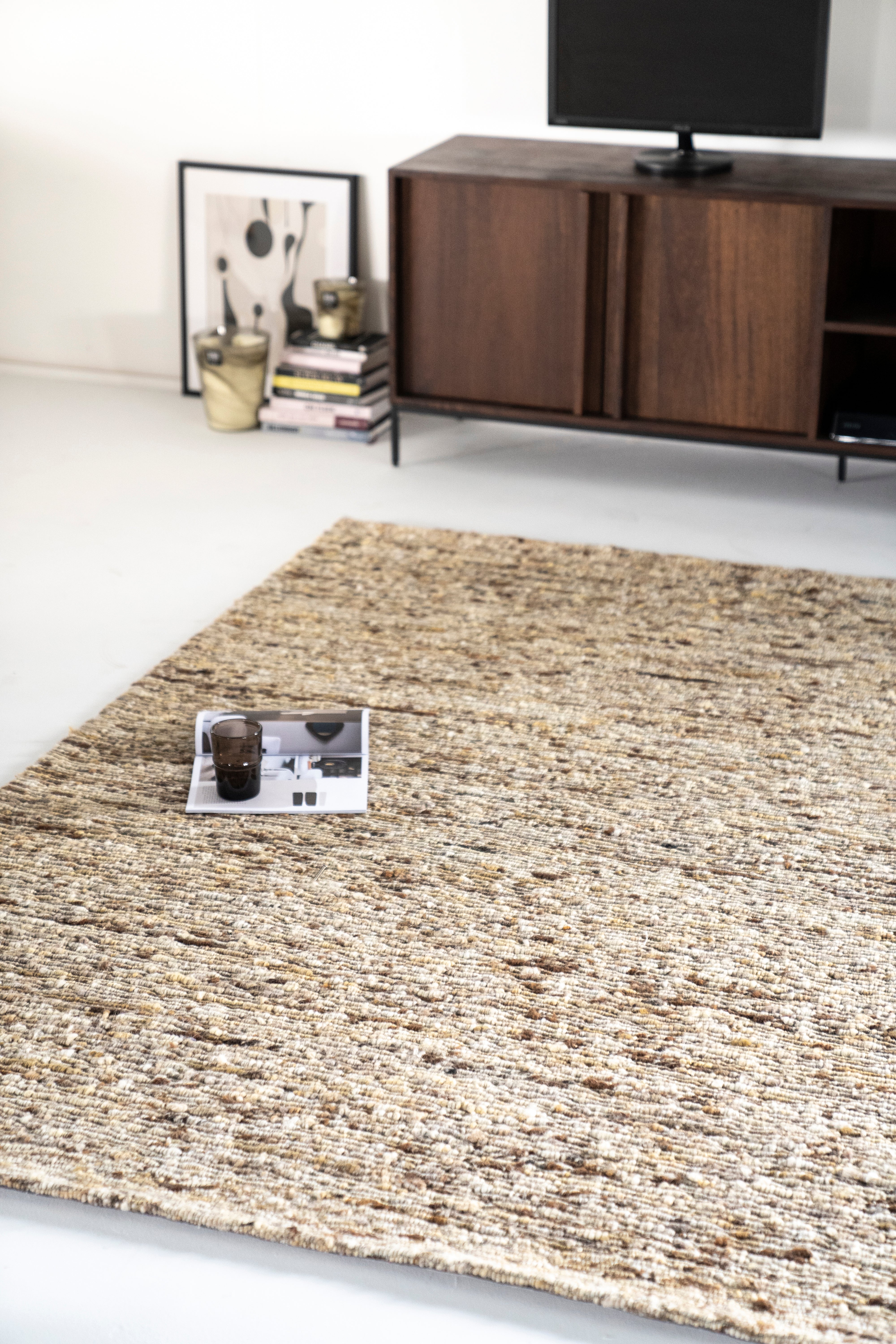 TAKARA dark beige melange rug