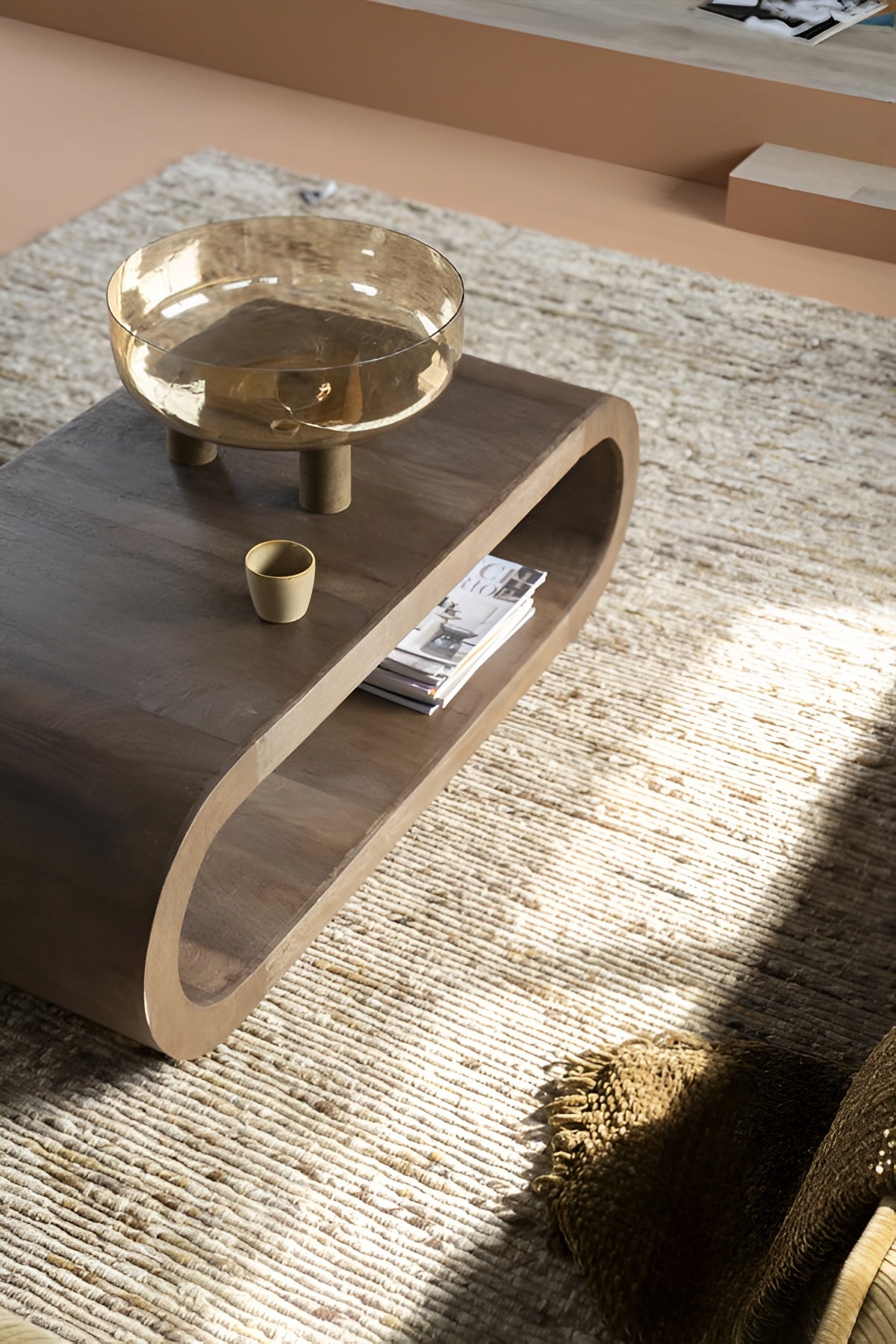 Couchtisch ELORA dunkelbraunes Mangoholz