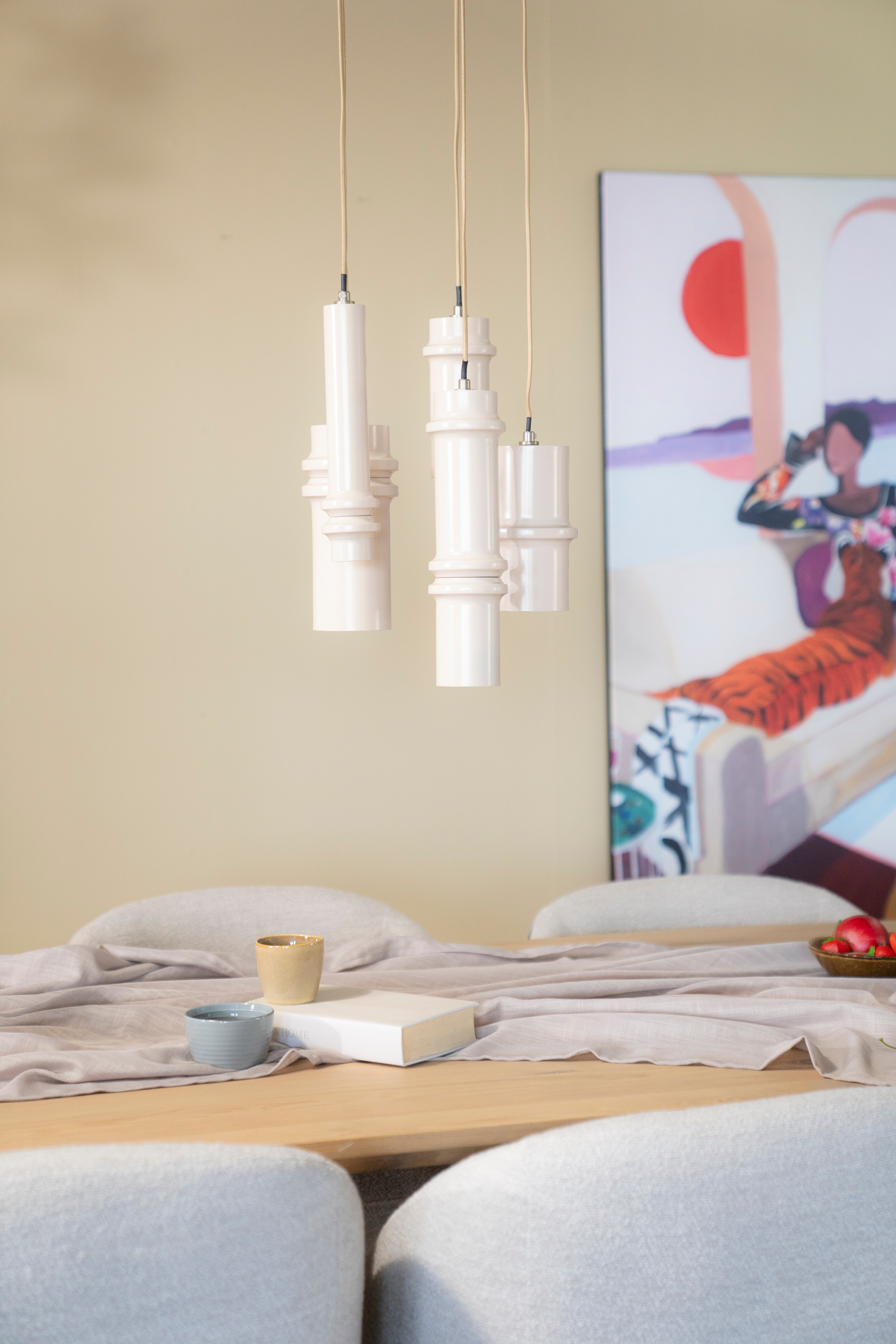 Beige CYLIN chandelier