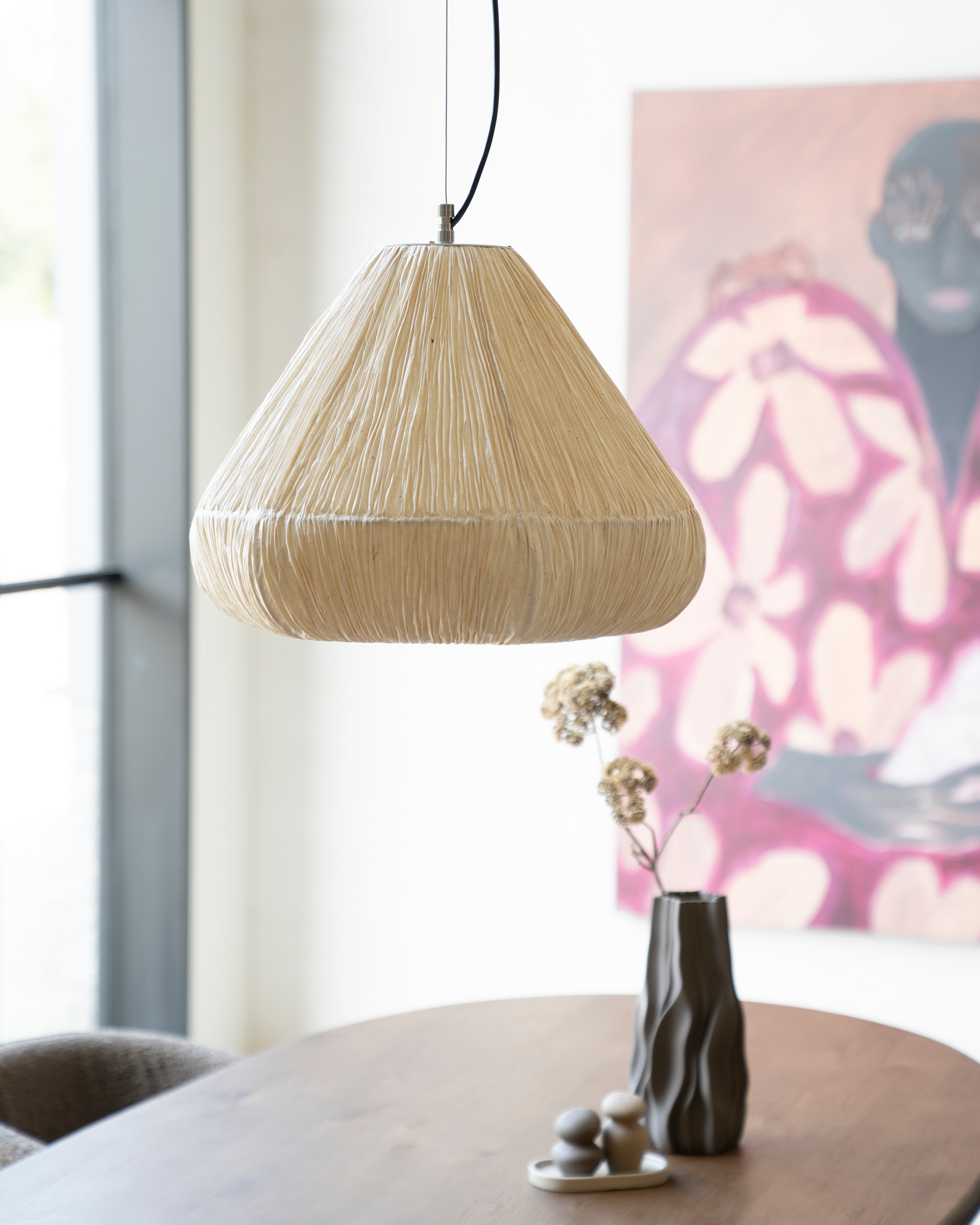 Pendant lamp LOKTA light beige paper