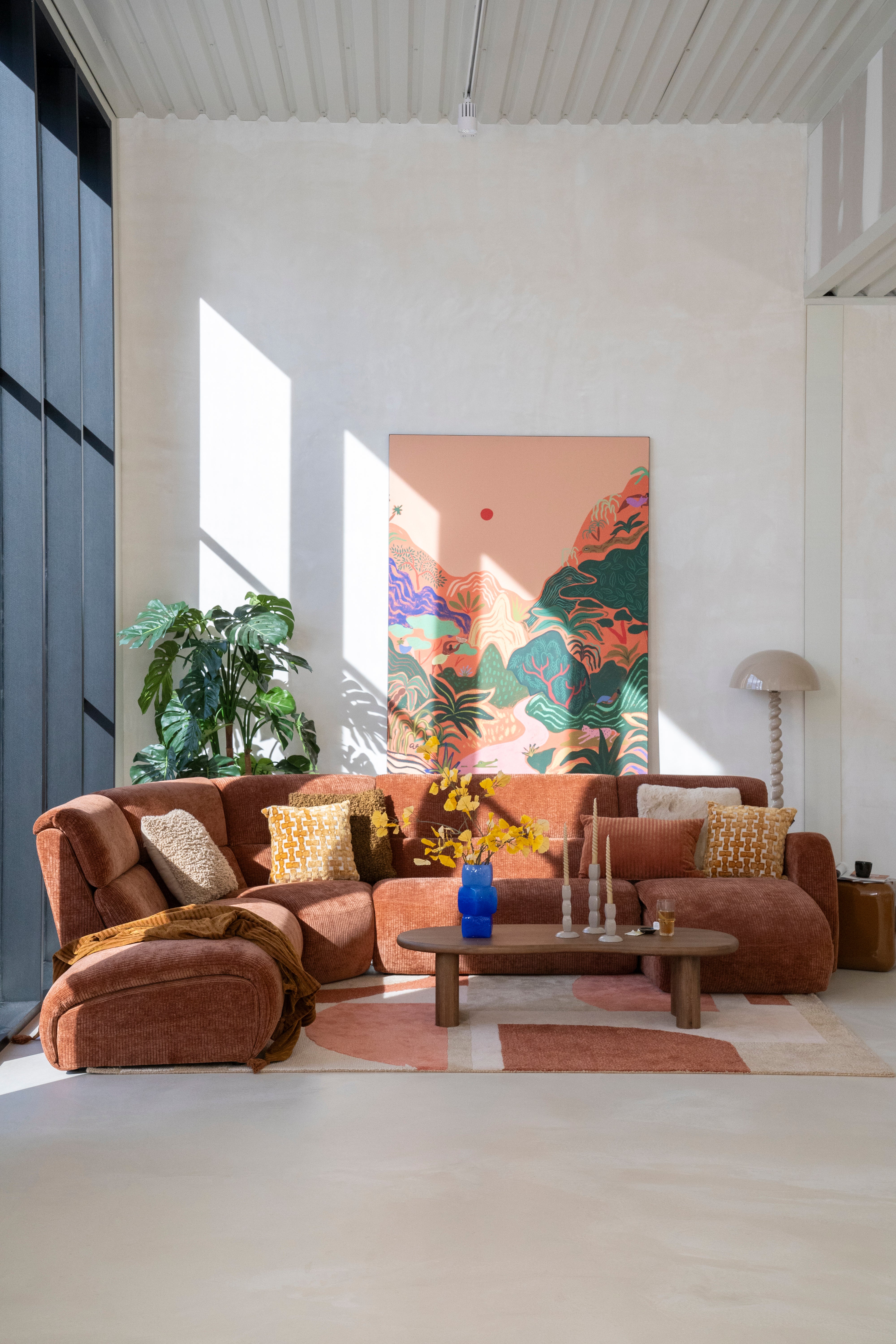 Kussen VISTA mosterdkleur