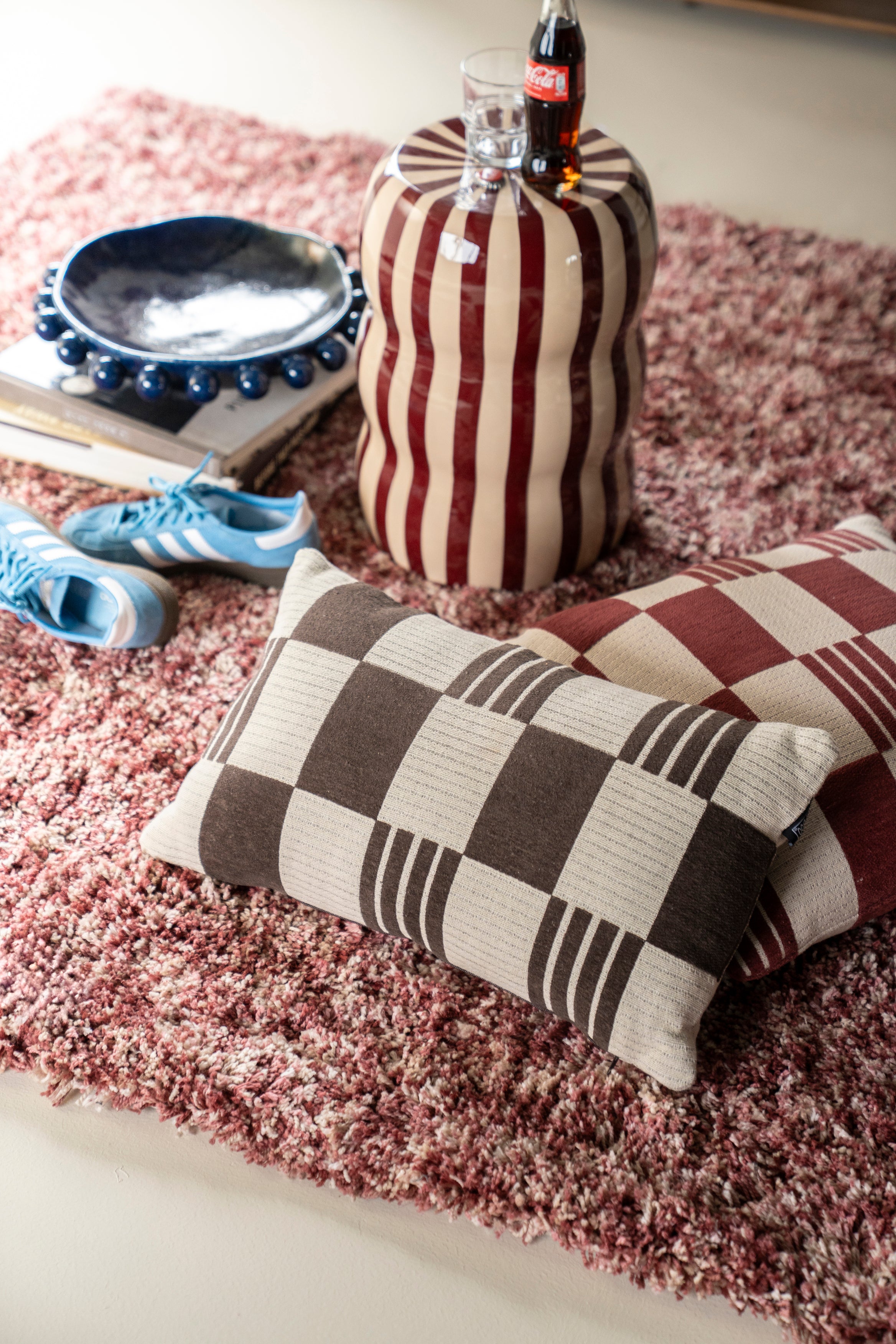 Kissen TWIST braun mit beige