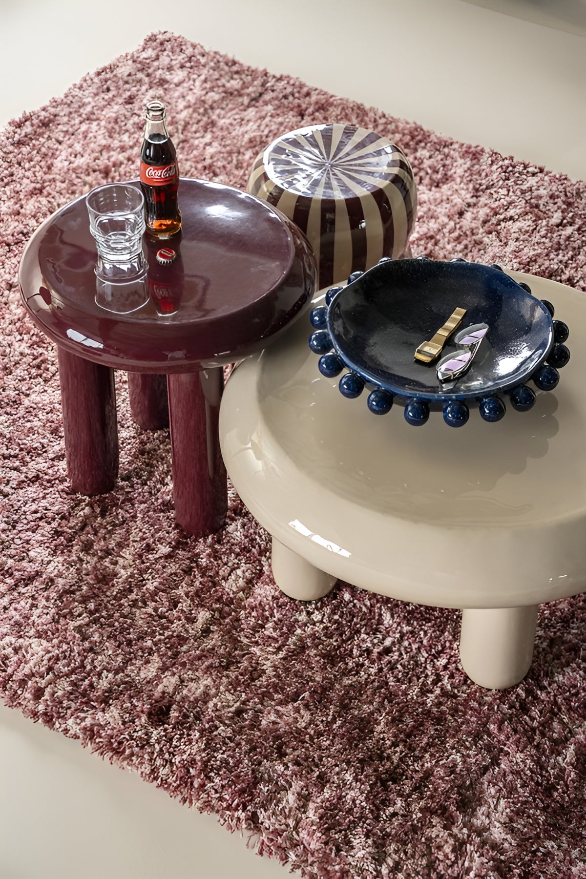 Bijzettafel BALLOON bordeauxrood