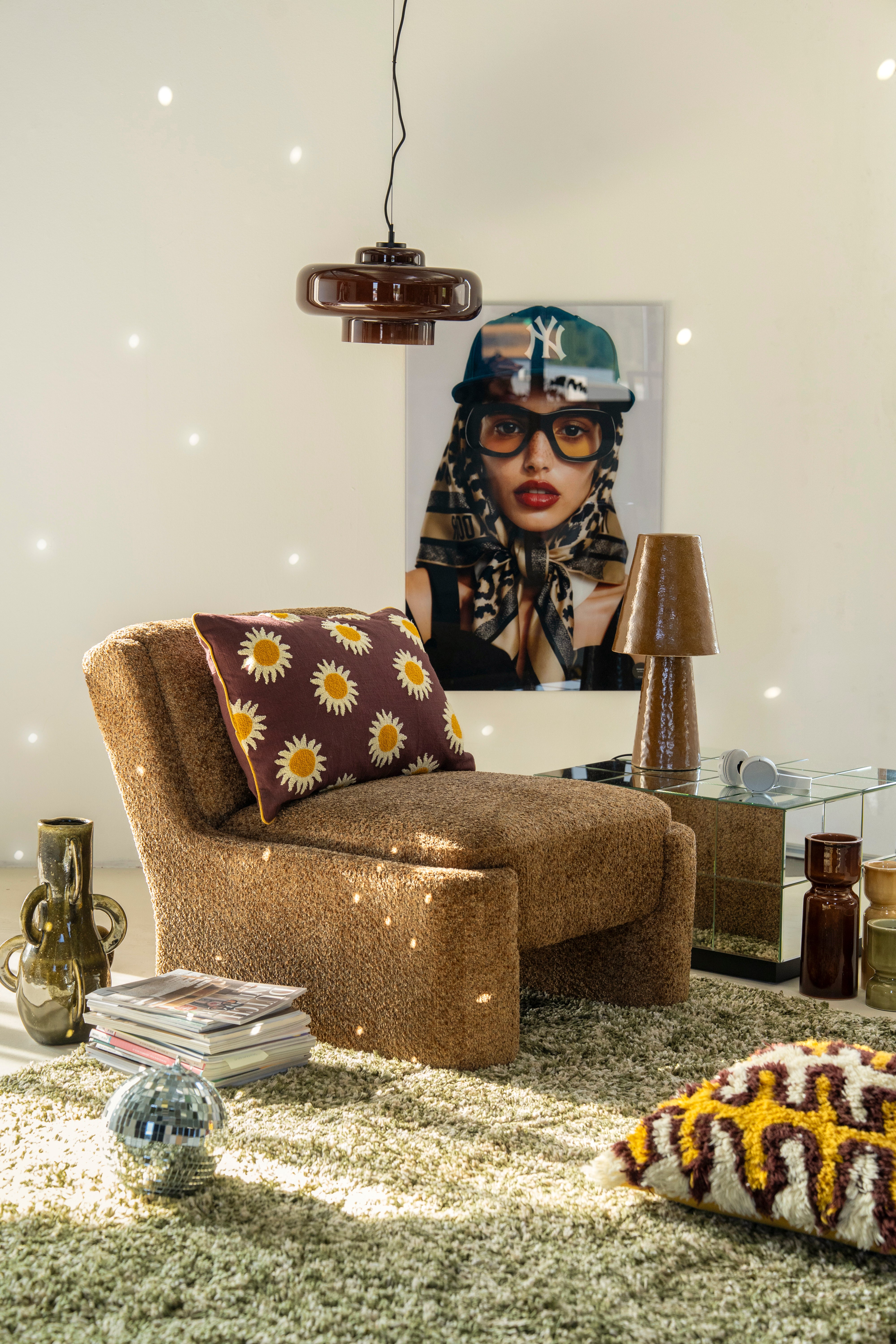 Hanglamp VETRO bruin