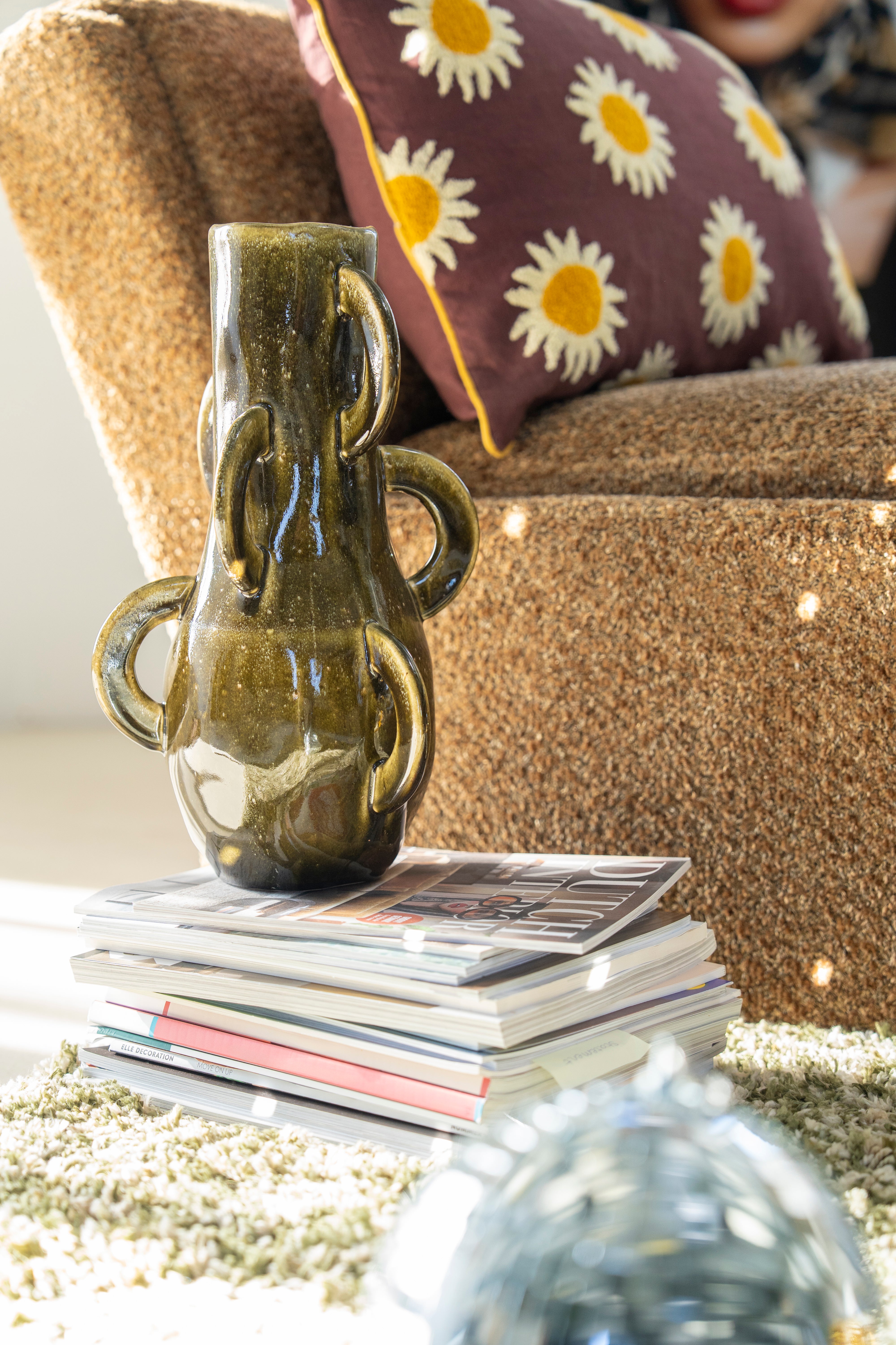 ZAZA Brown Stoneware Vase