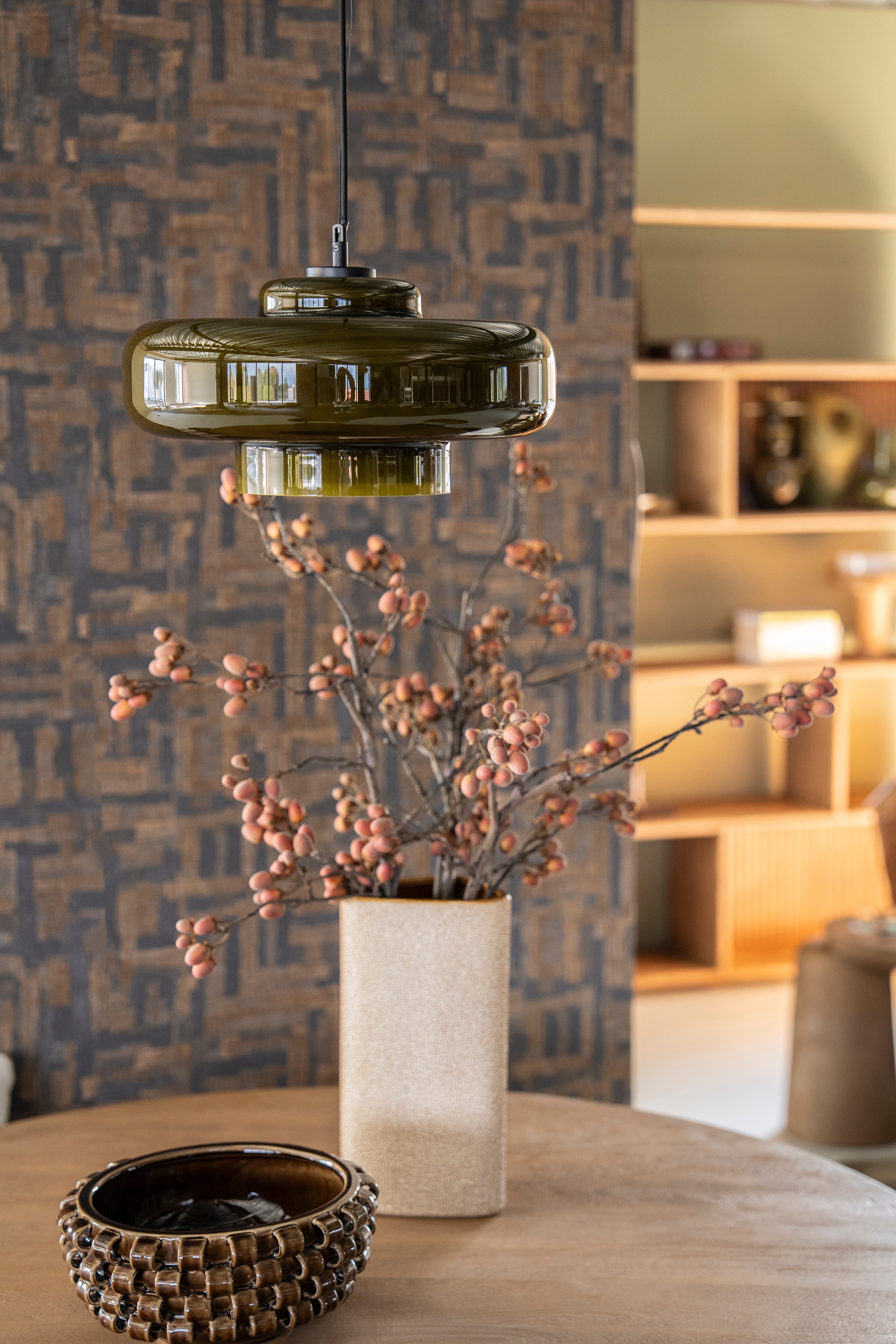 Vase DOTANGLE gelbe Keramik