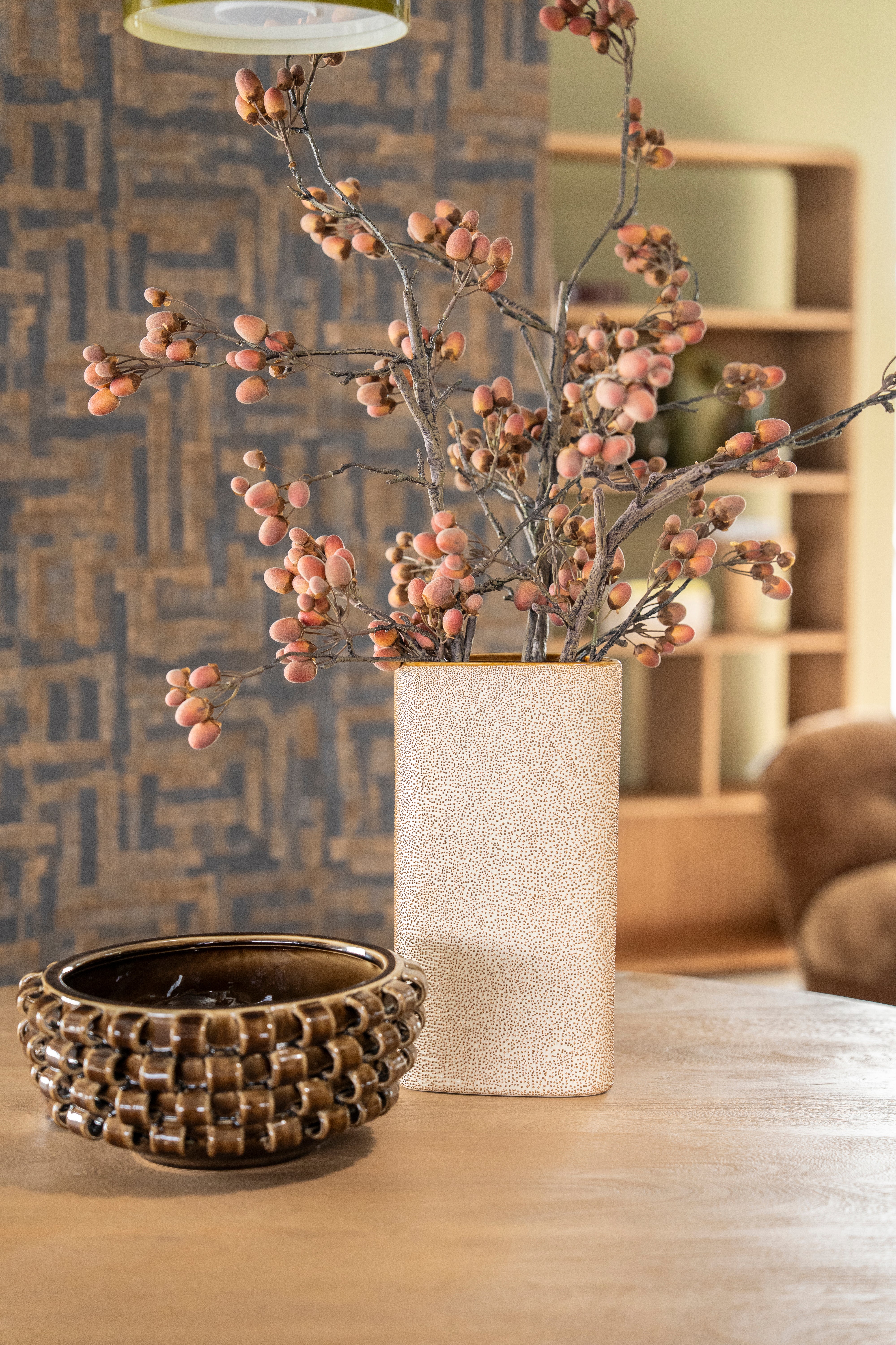 Vase DOTANGLE gelbe Keramik