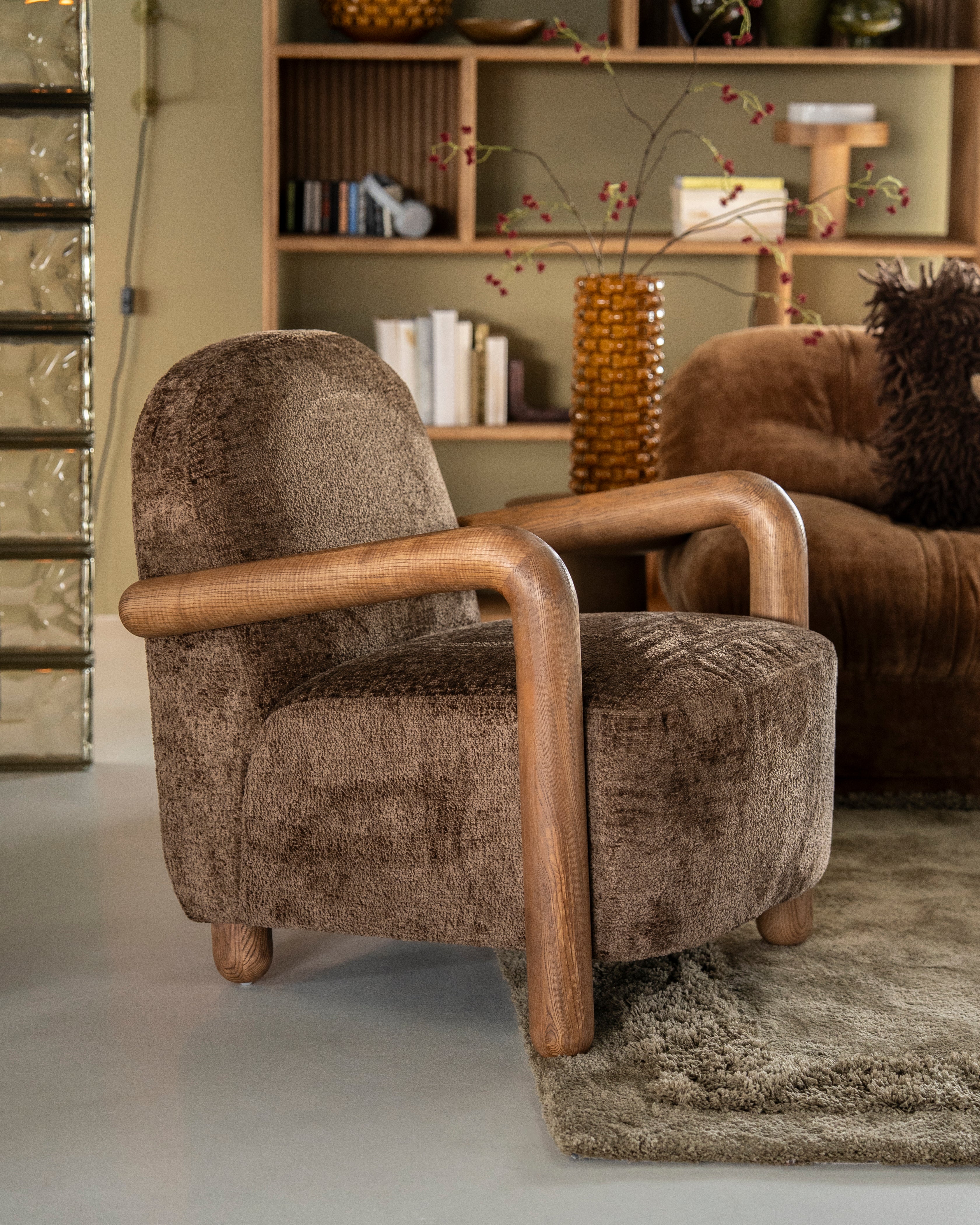 Retro fauteuil beige