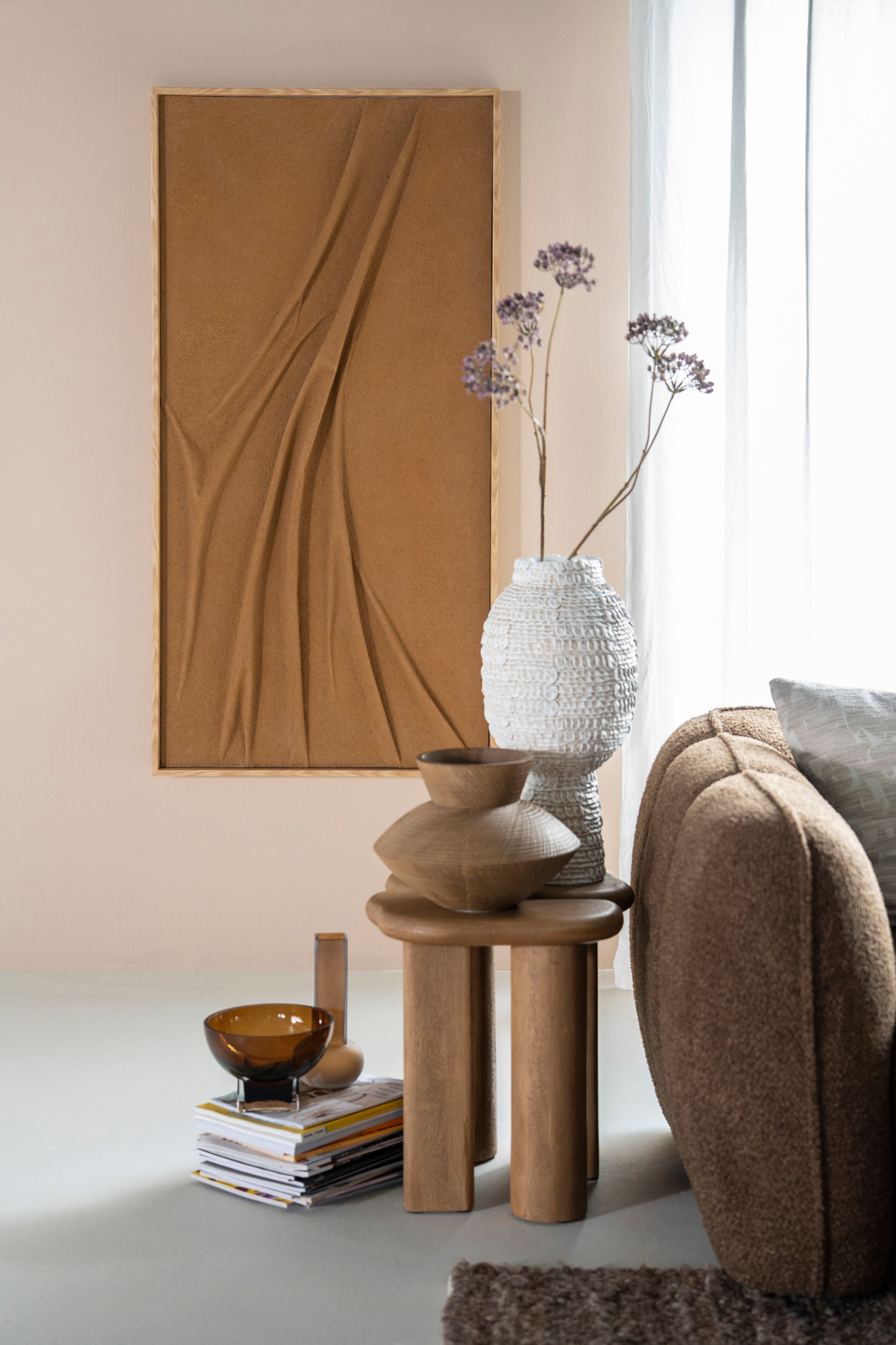 Dekoracja ścienna VECK ciepły brązowy