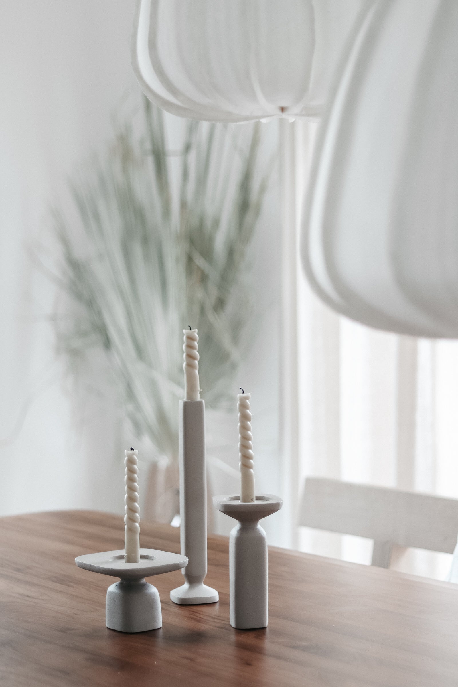 Beige SQUAND kaarsenhouder