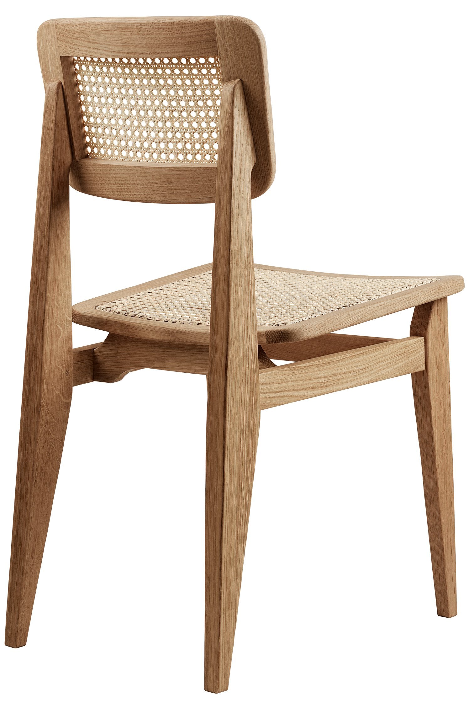 Stoel C-CHAIR eikenhout met vlechtwerk