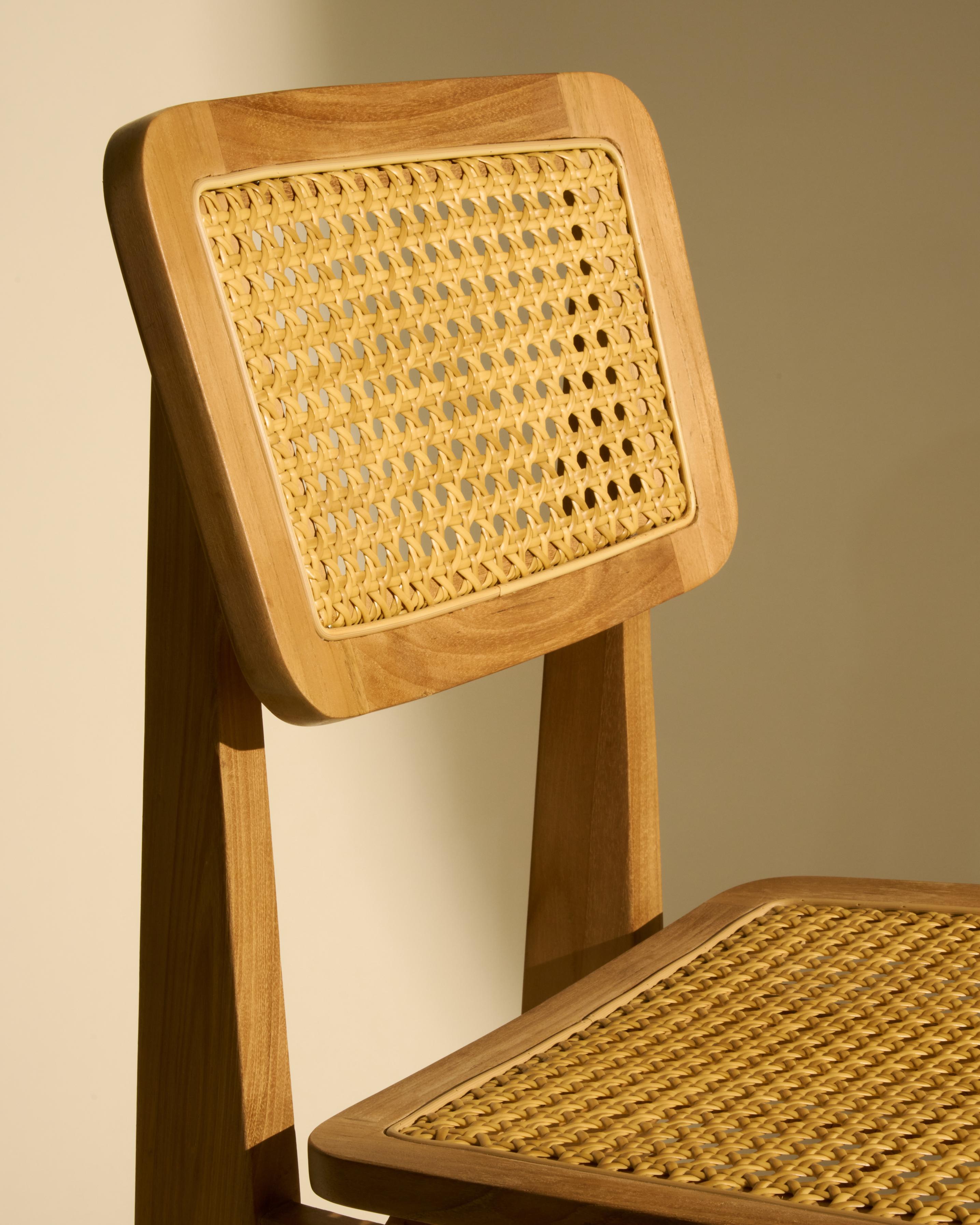 C-CHAIR Garden Chair Teak Wood with Woven Detail