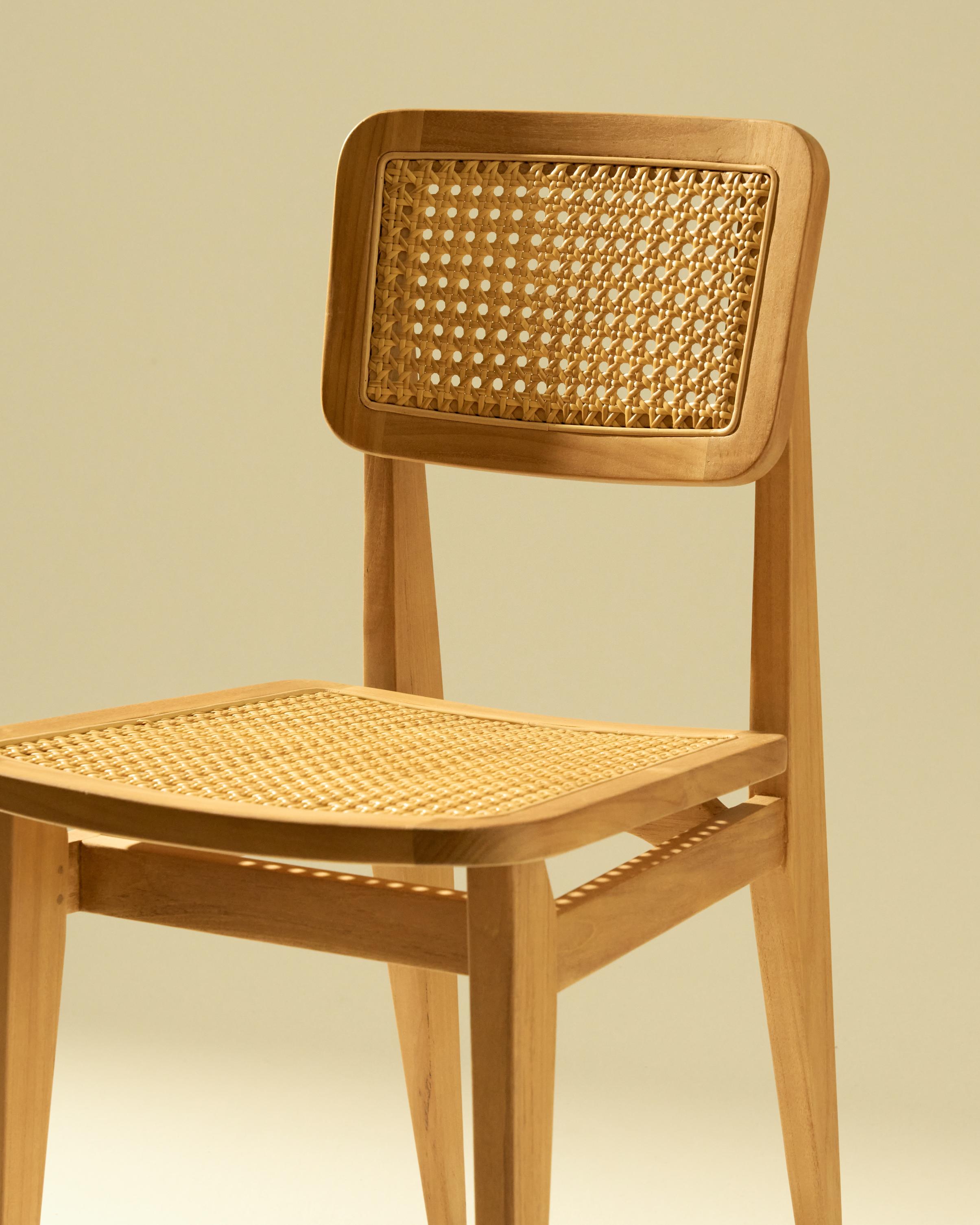 C-CHAIR Garden Chair Teak Wood with Woven Detail