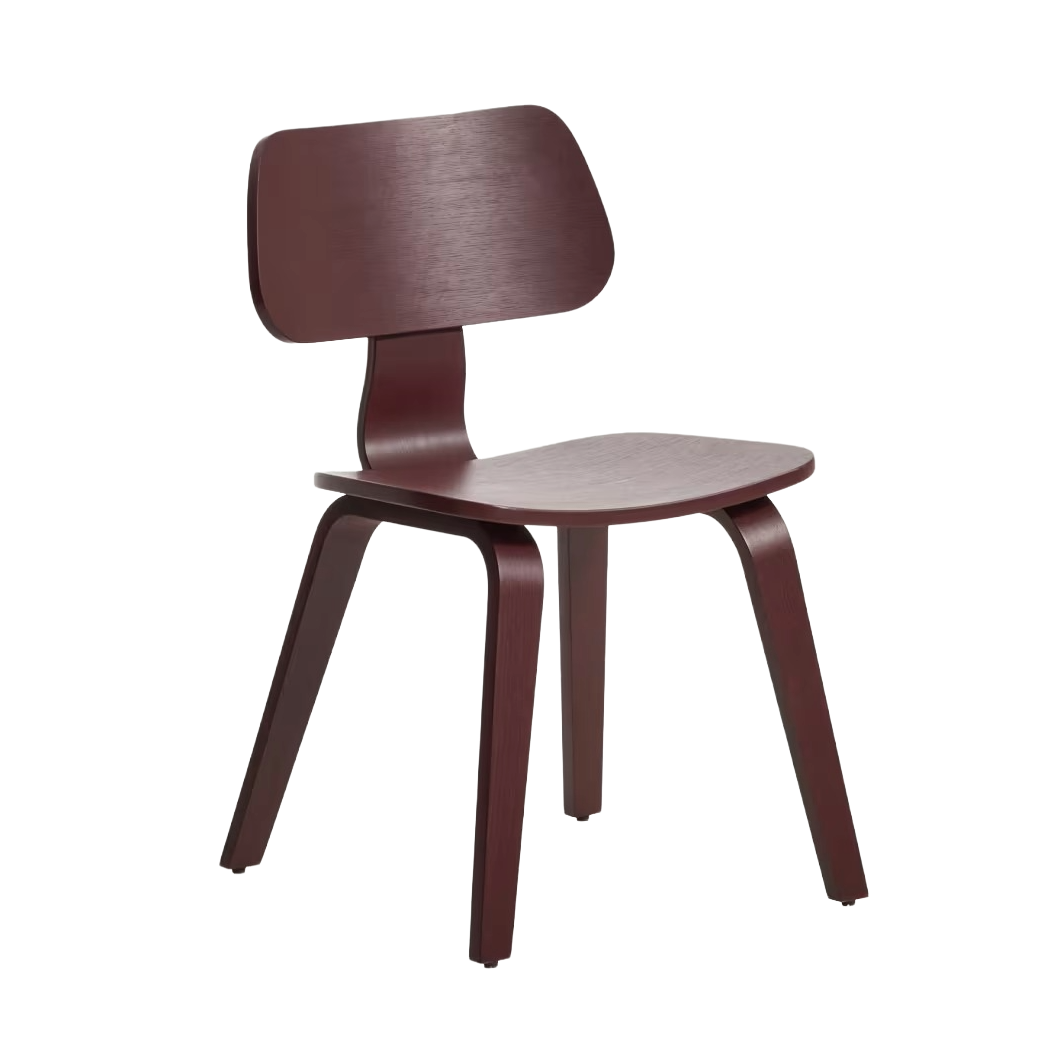 Stoel GENA bordeaux eikenfineer