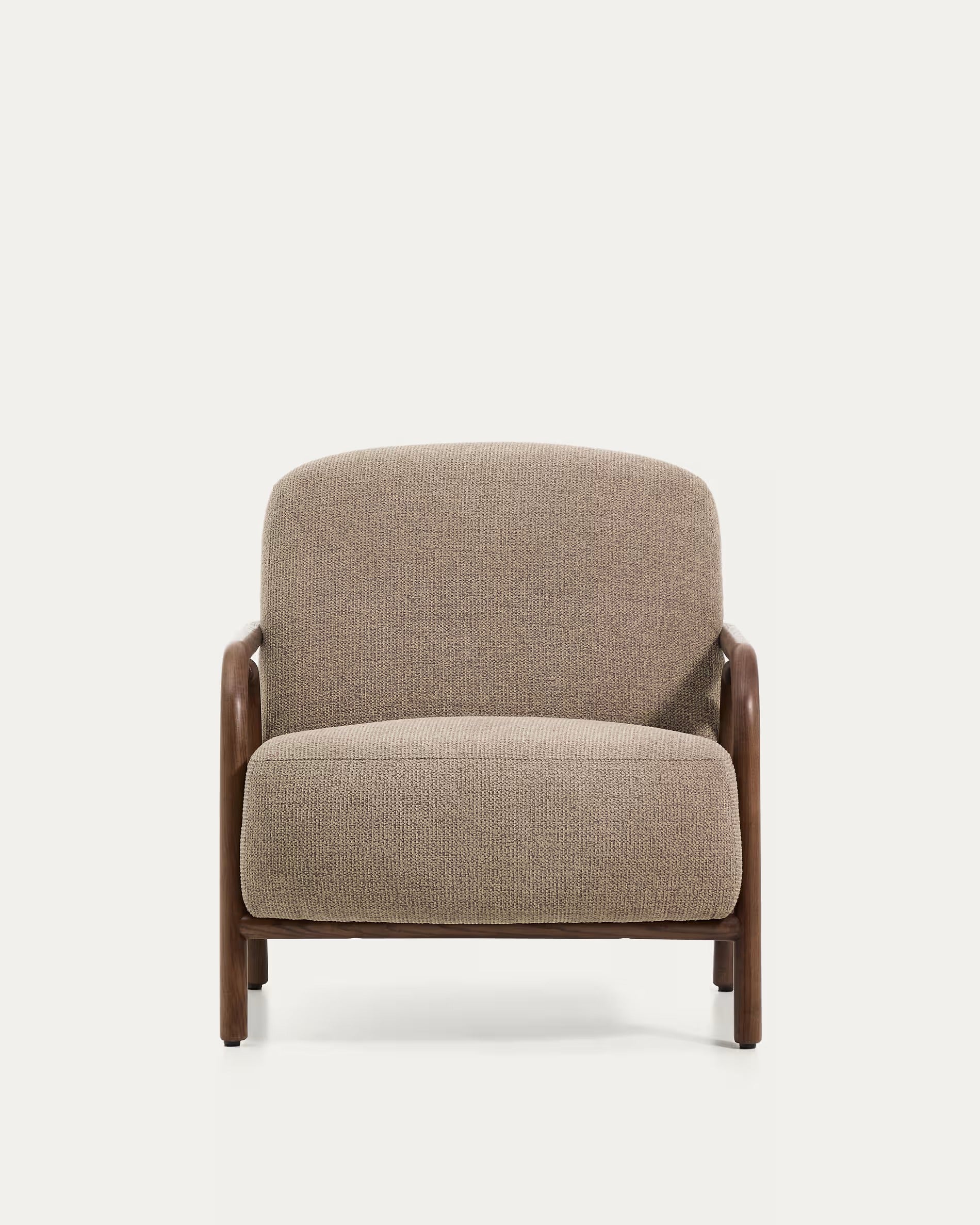 SYLO armchair taupe with dark ash base