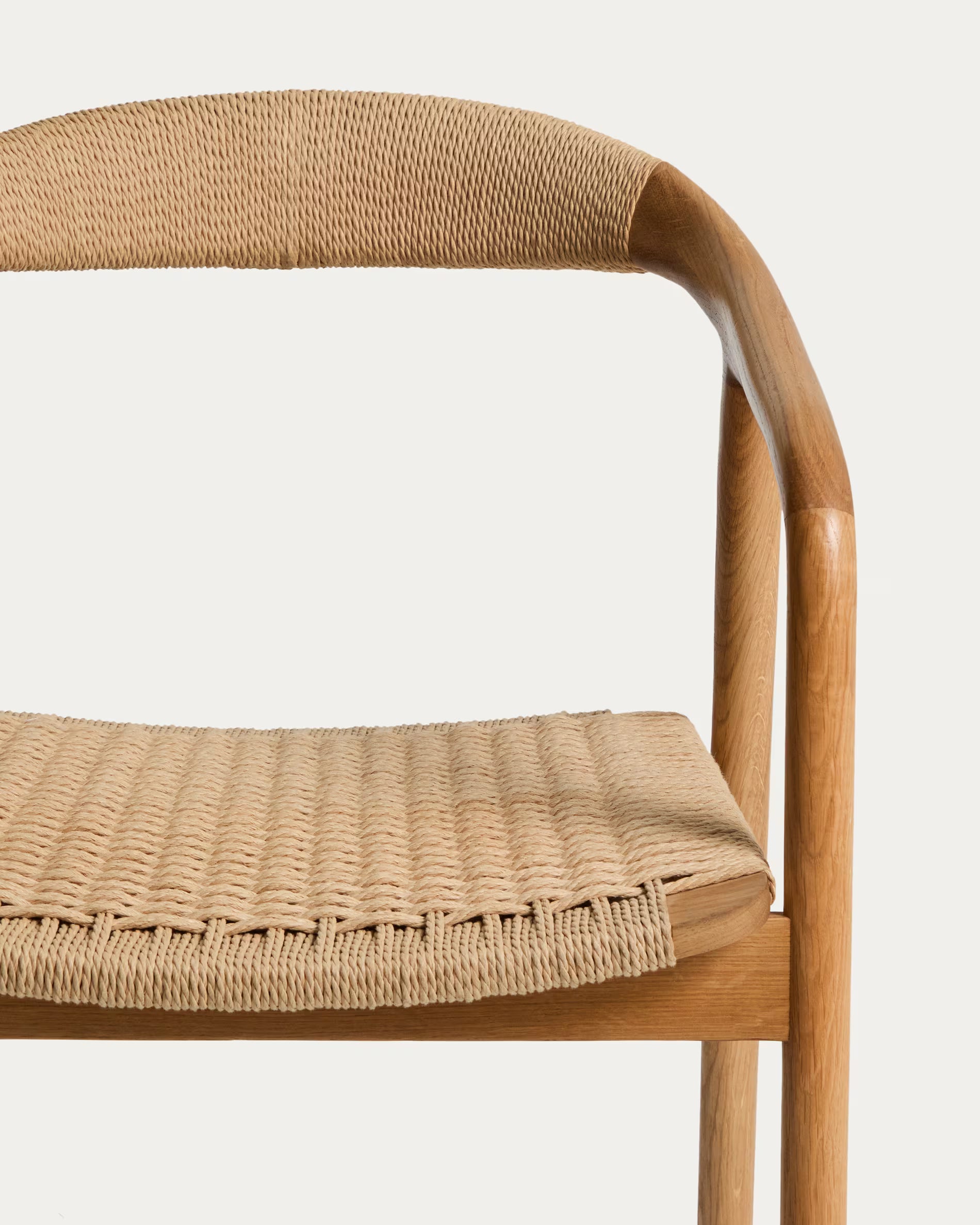 Stoel DERILE beige met houten basis