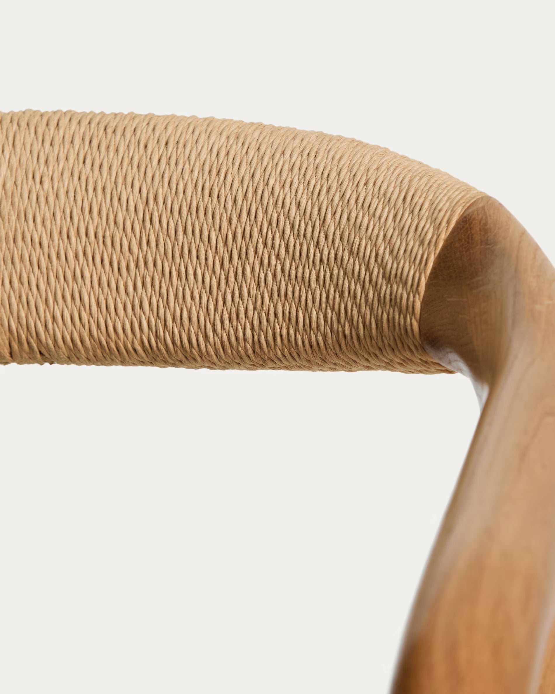 Stoel DERILE beige met houten basis