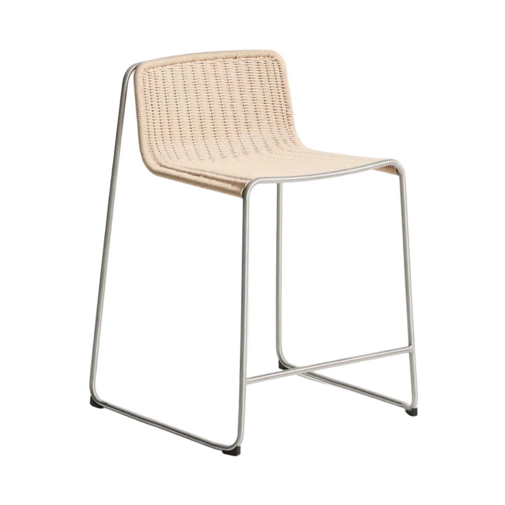 Hocker für den Außenbereich TAVARI beige mit Stahlbasis