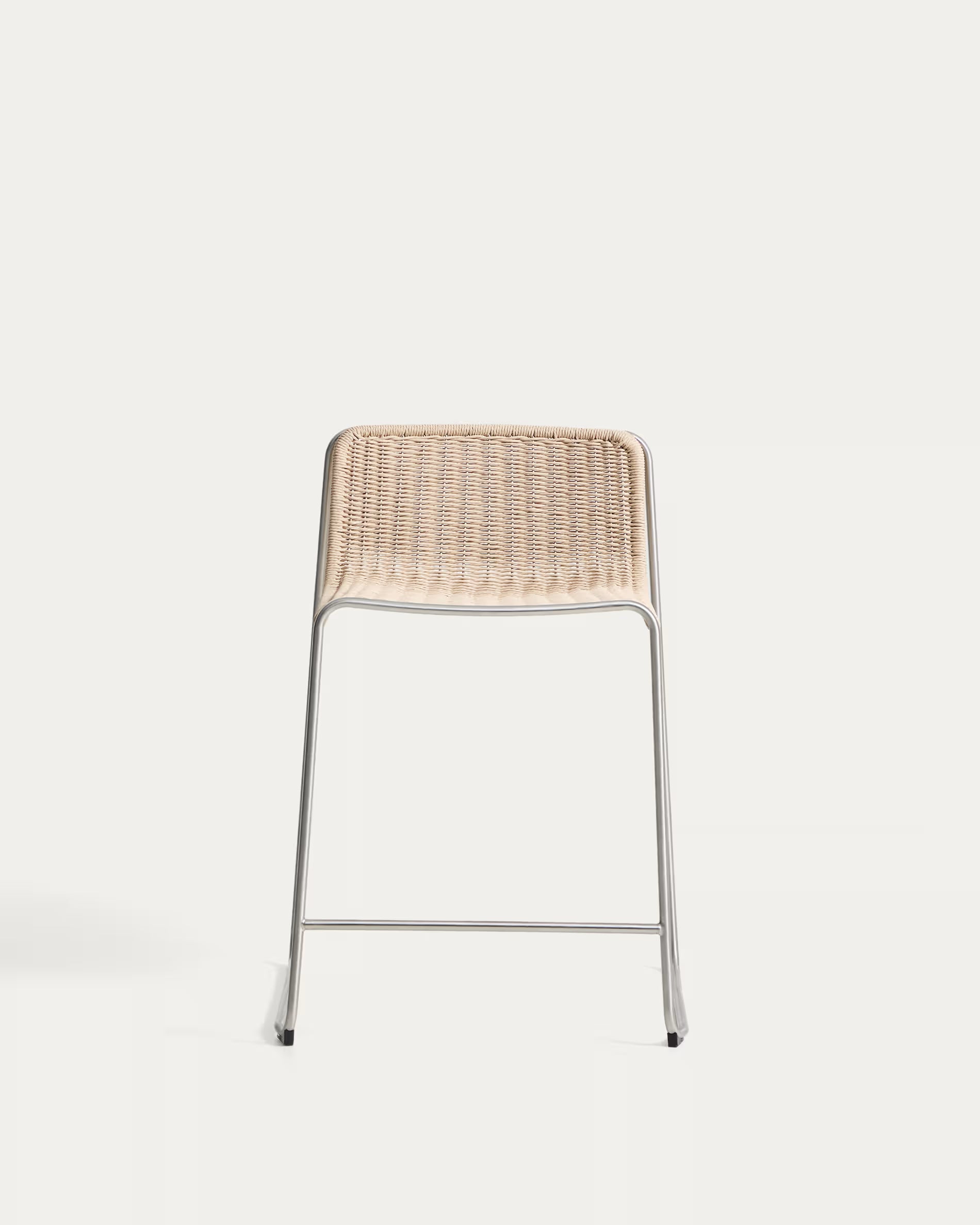 Hocker für den Außenbereich TAVARI beige mit Stahlbasis