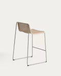 Hocker für den Außenbereich TAVARI beige mit Stahlbasis