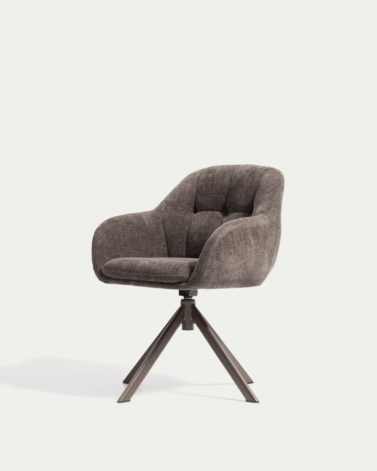 Draaistoel DORINA bruin chenille