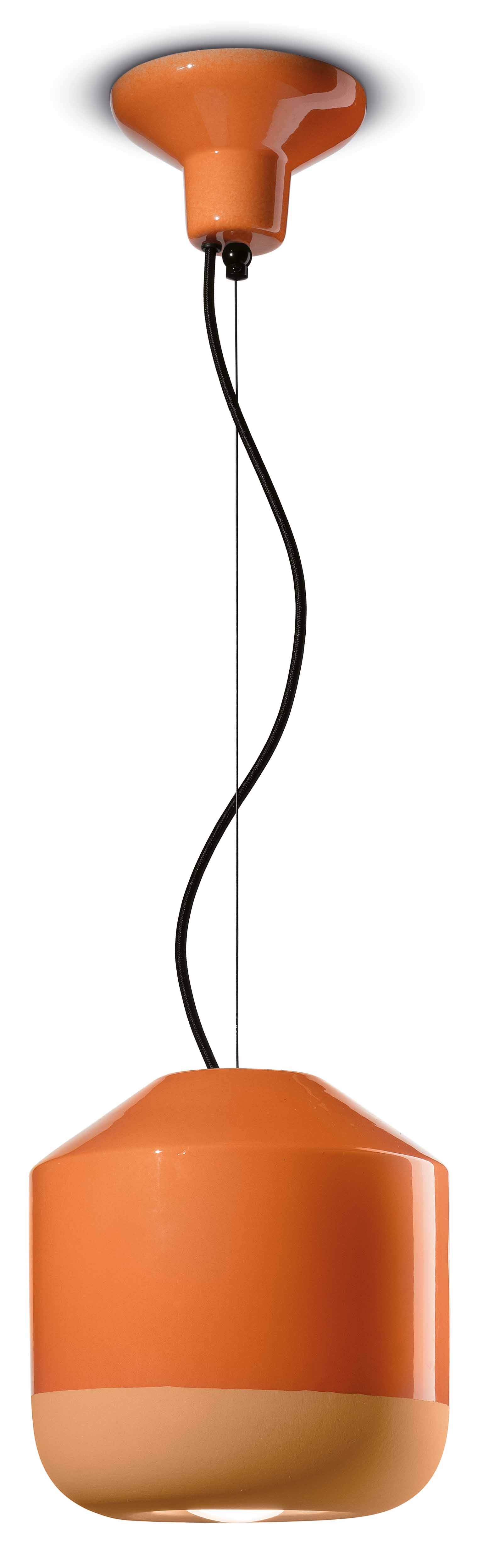 Hanglamp van keramiek BELLOTA oranje