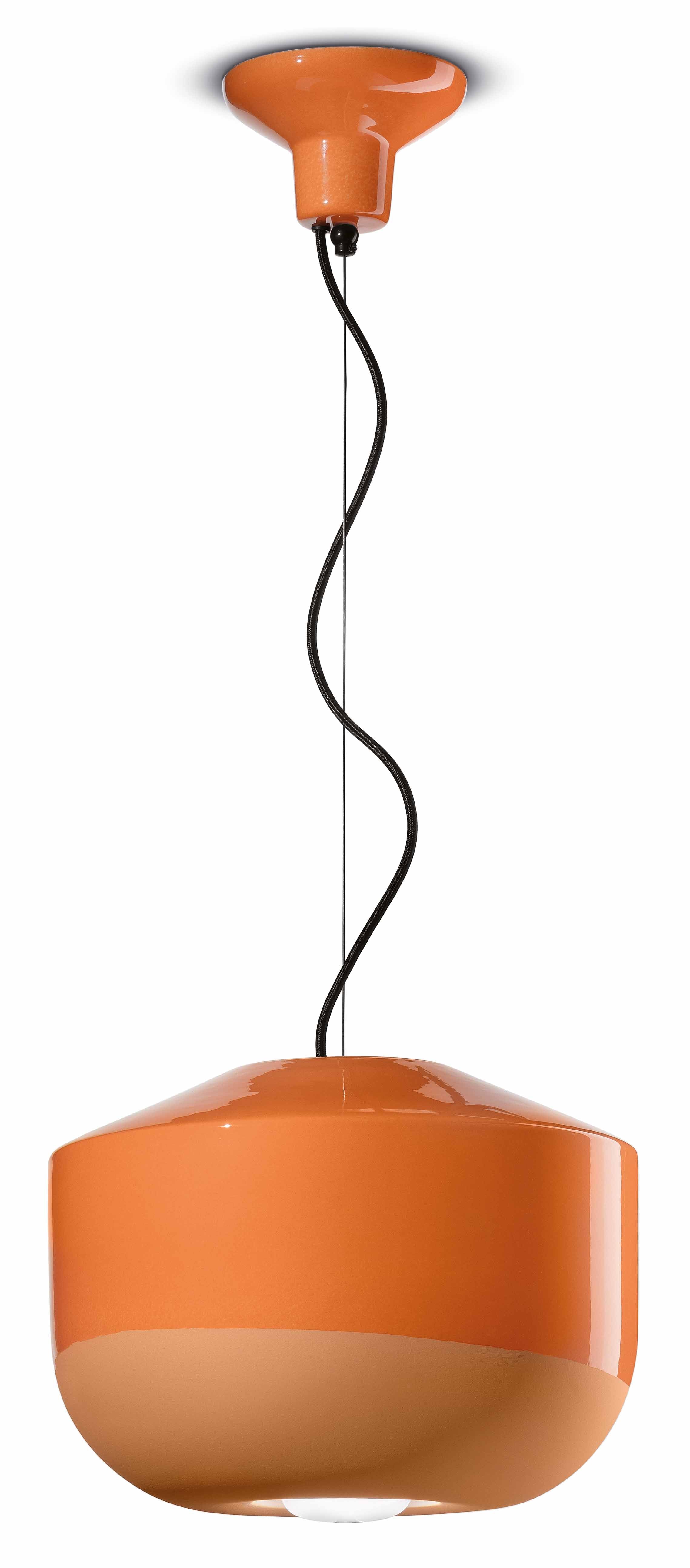 Hanglamp van keramiek BELLOTA oranje