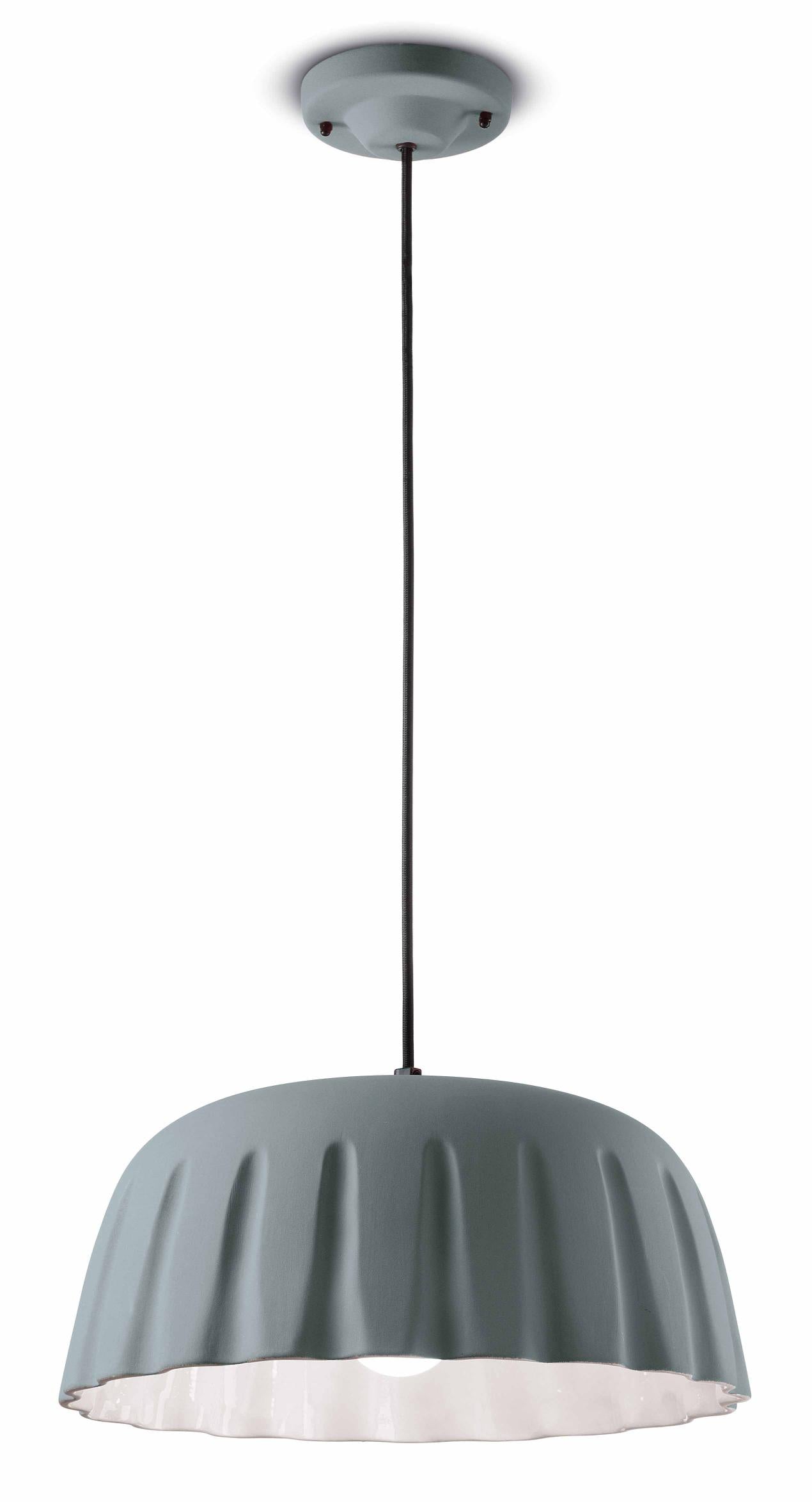 Hanglamp van keramiek MADAME GRES grijs