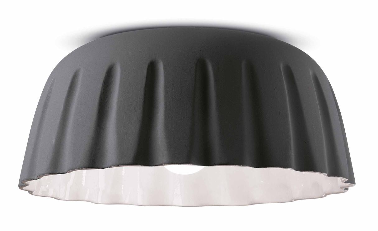 MADAME GRES dark gray ceramic ceiling lamp