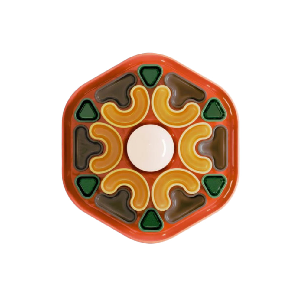 Wandlamp keramisch PHYTIA oranje met geel, bruin en groen