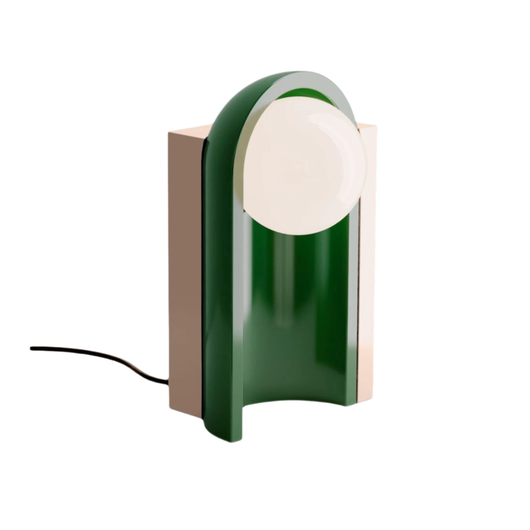 Tafellamp keramisch CLÉO beige met saliegroen