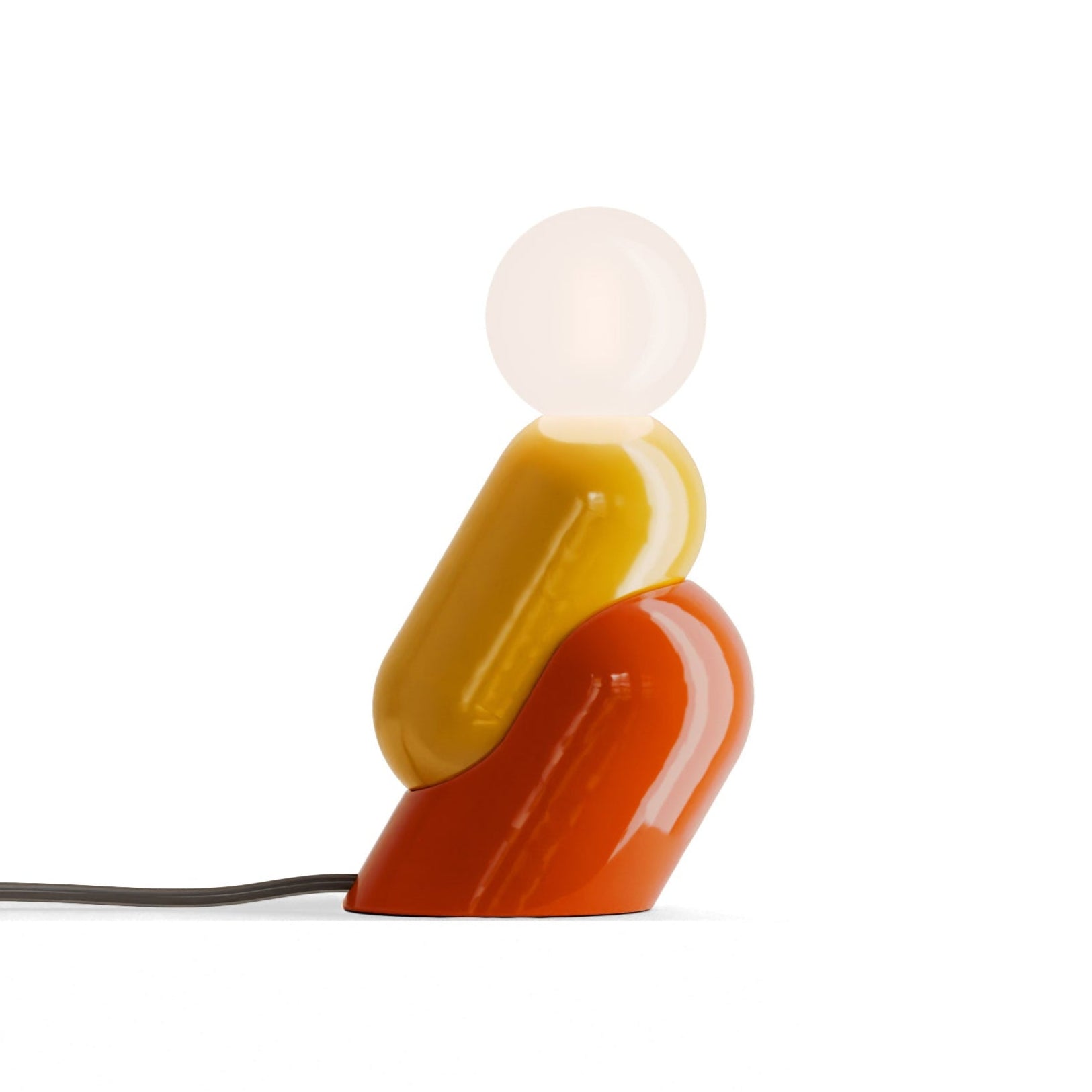 TATA ceramic table lamp yellow with orange
