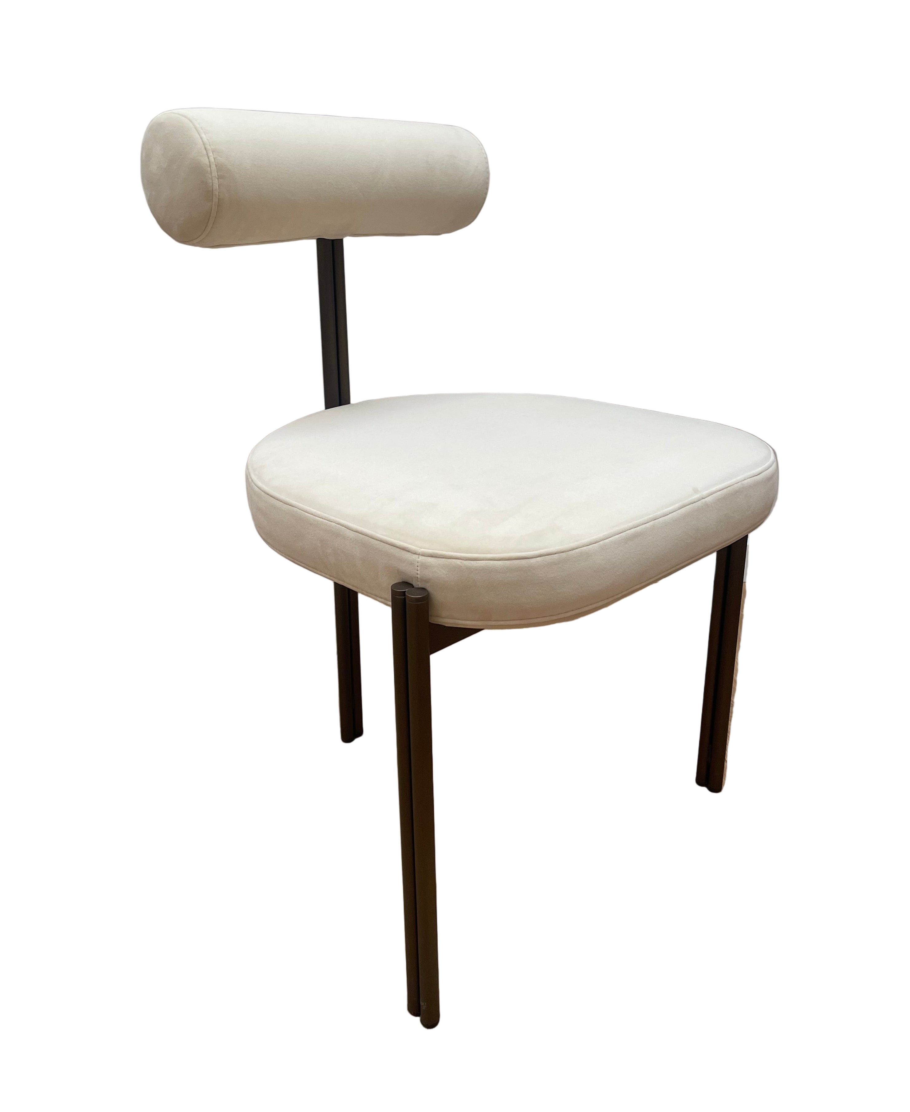 Fluwelen stoel CAILLOU beige - showroommodel