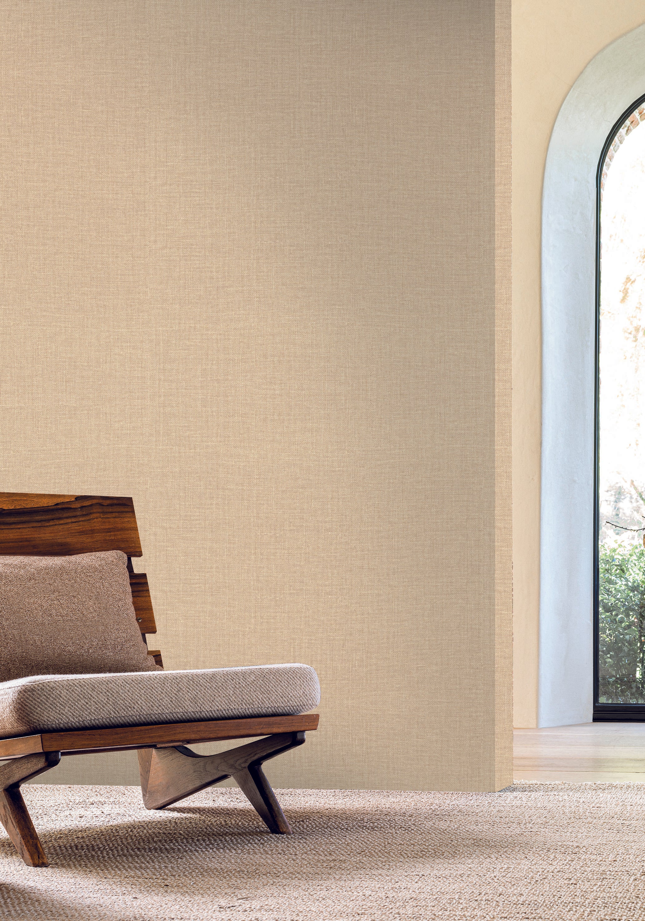 Structuurtapijt dat canvas imiteert LIENZO - TRAVERTIN beige