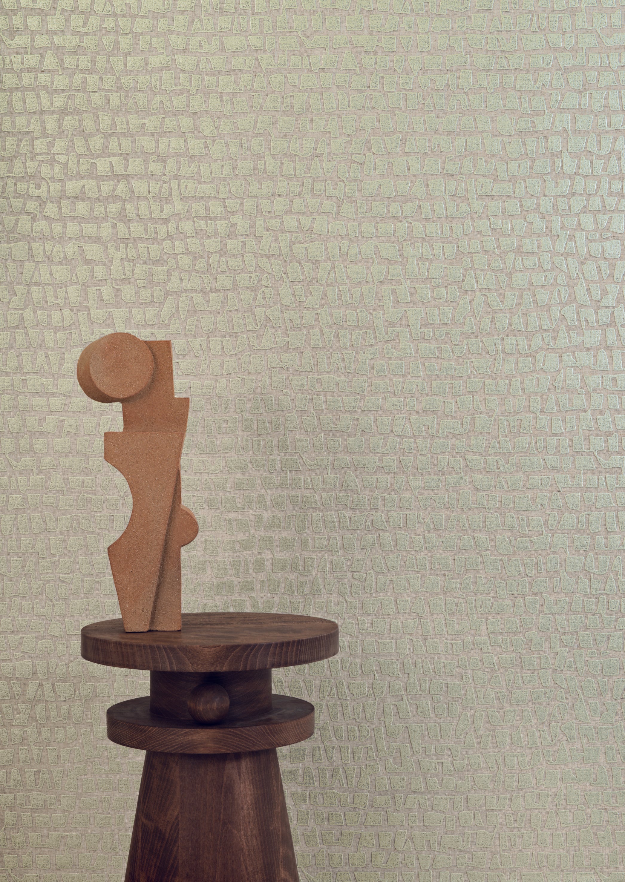 Structuurtapijt met abstract patroon SERTI - CRAIE PLATINE platinum wit