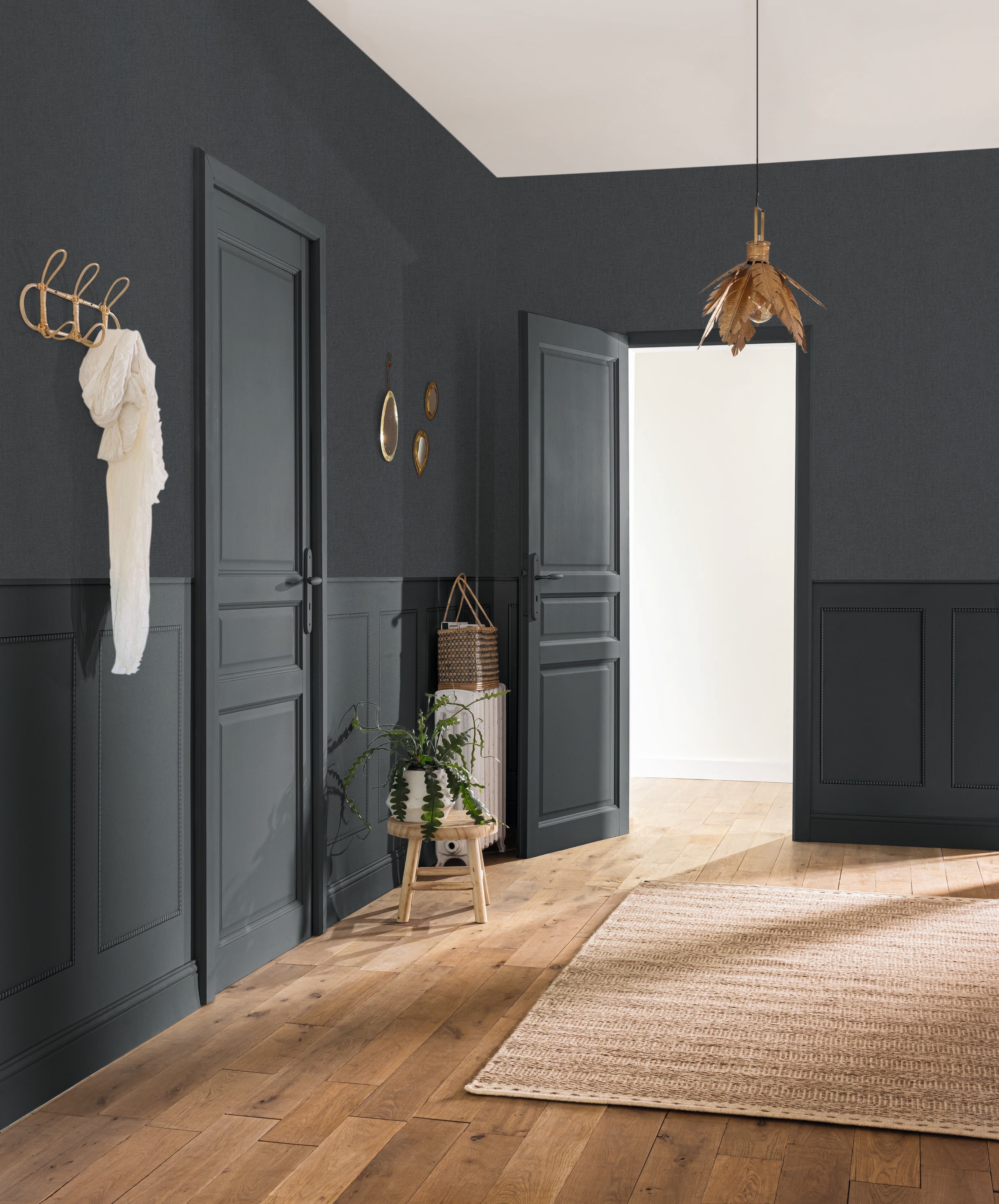 Behang LINEN EDITIE zwart goud