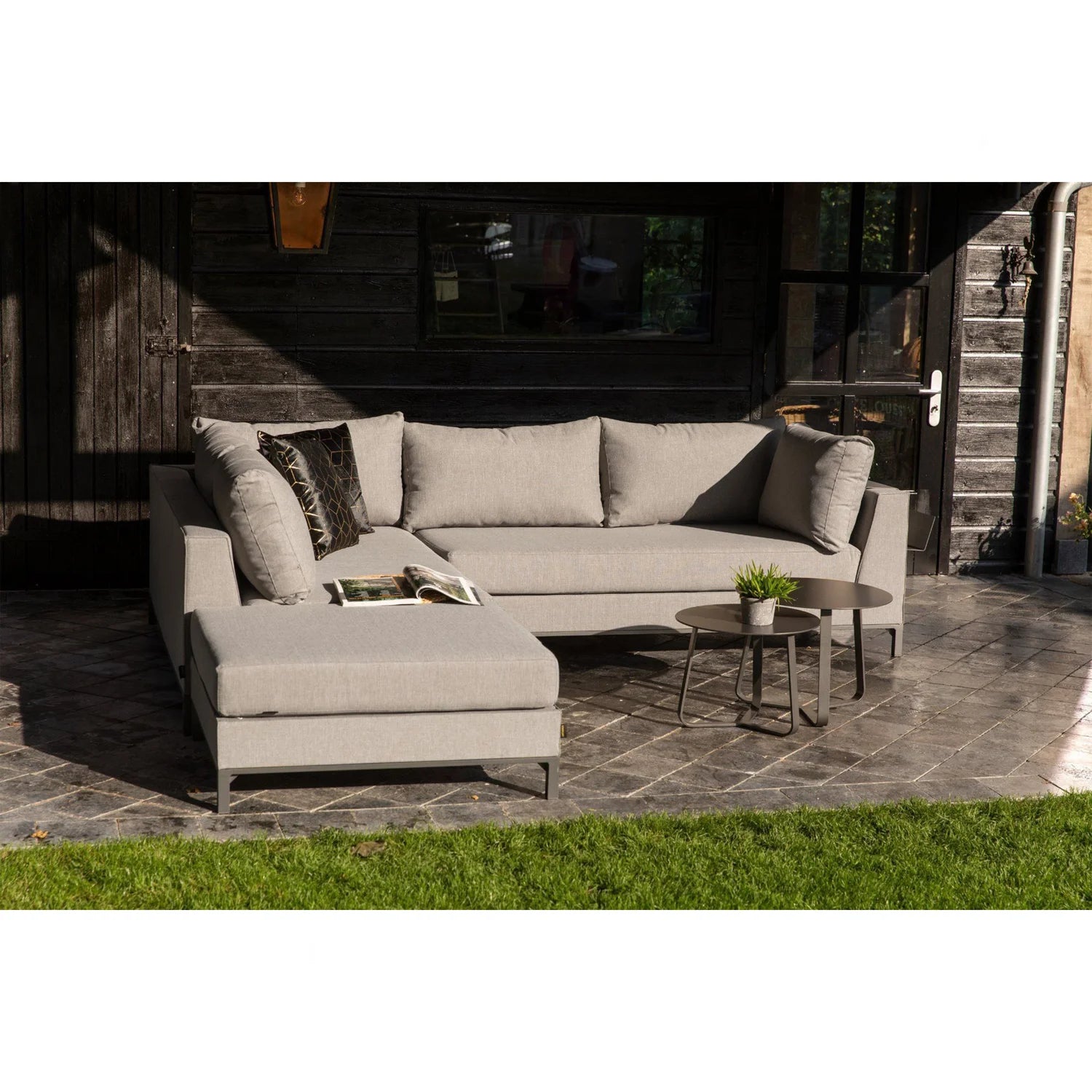 Ecksofa für den Garten links SICILIE beige