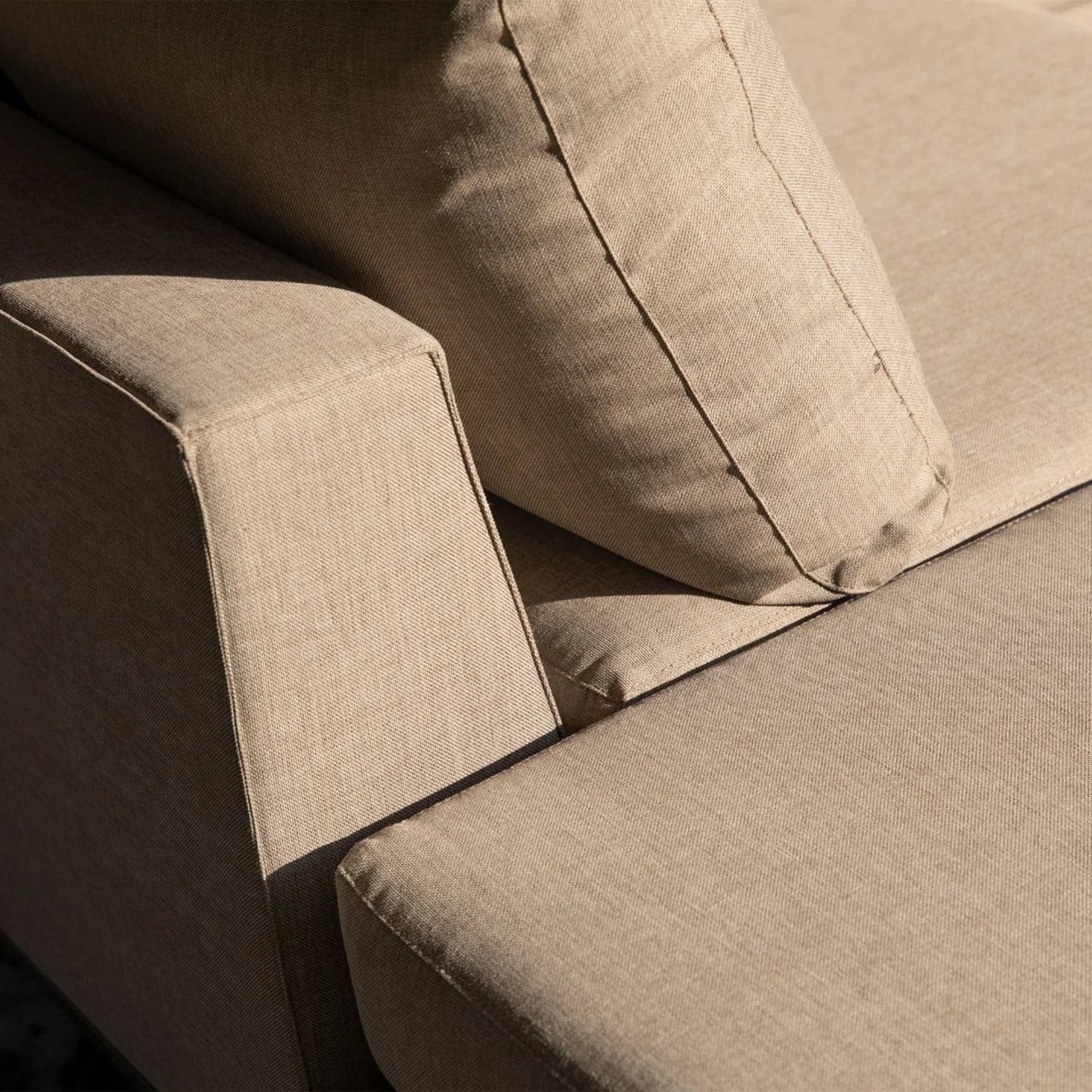 Ecksofa für den Garten links SICILIE beige
