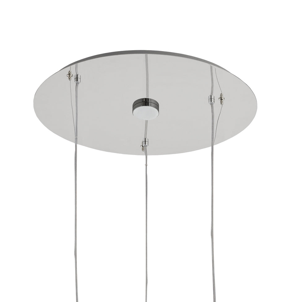 Driepunts hanglamp CLOE chroom