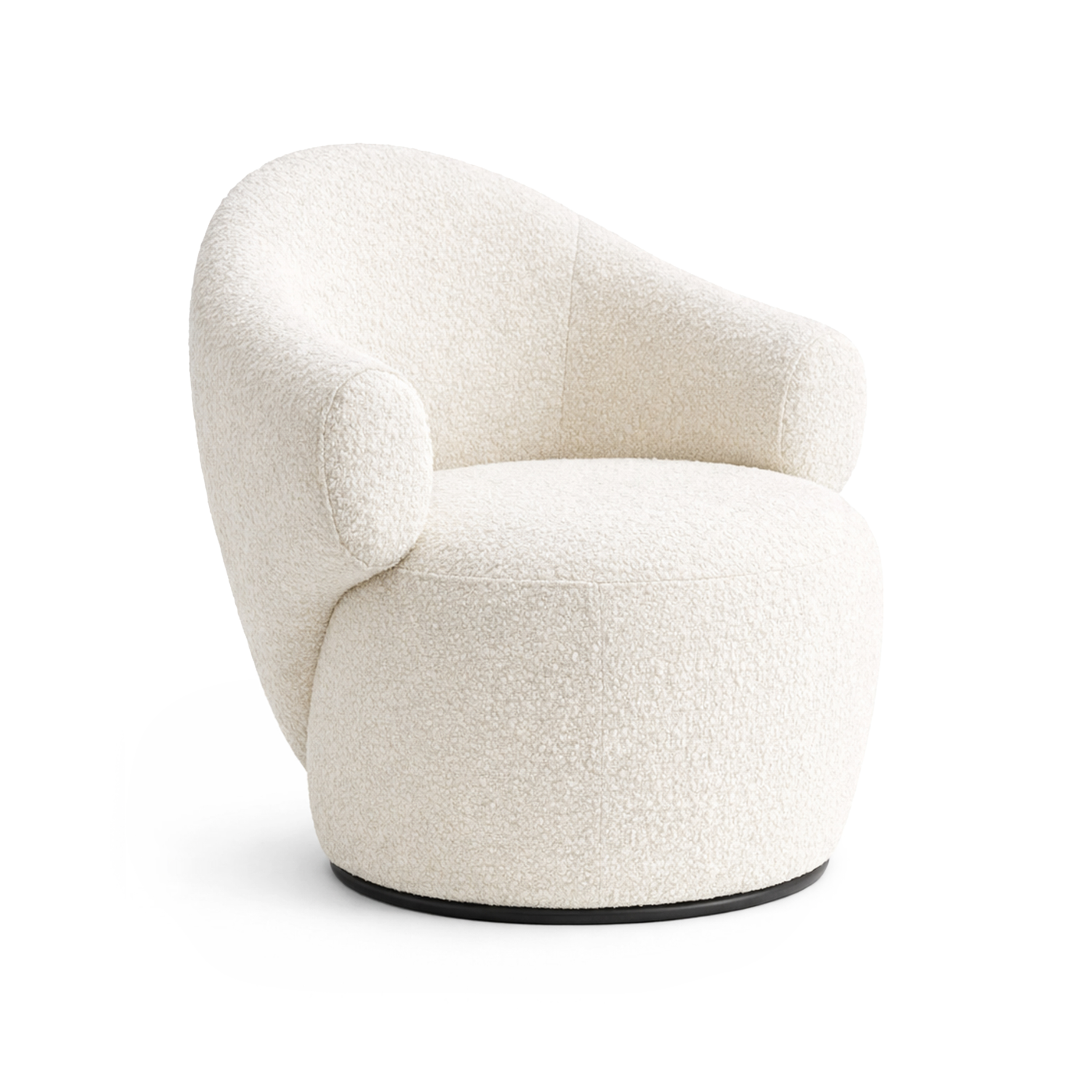 CONVA Armchair in White Boucle