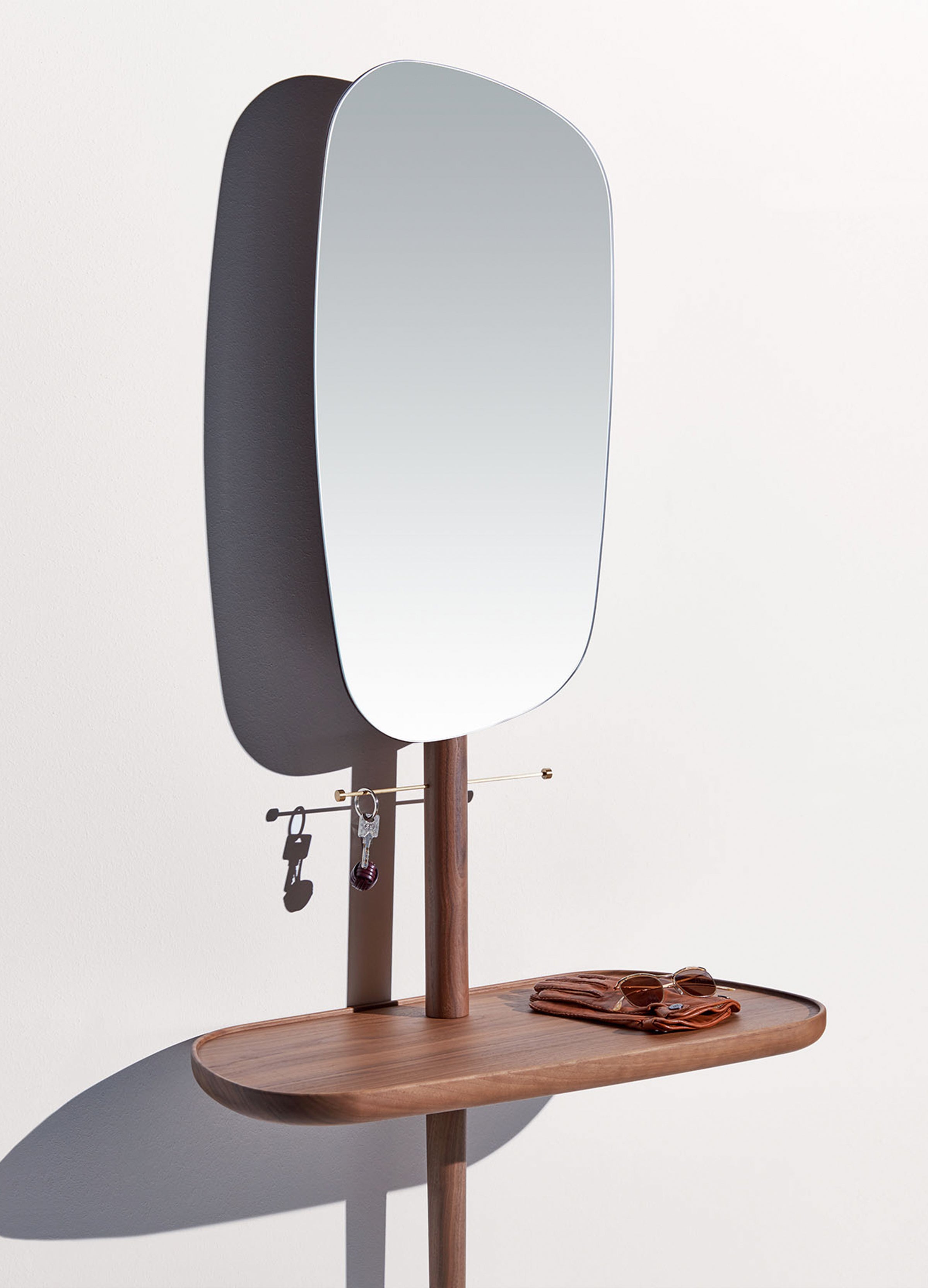 Wandkonsole mit Spiegel FOYER lite Holz