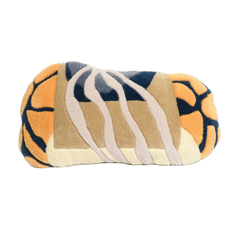 CORAL decorative pillow beige with orange